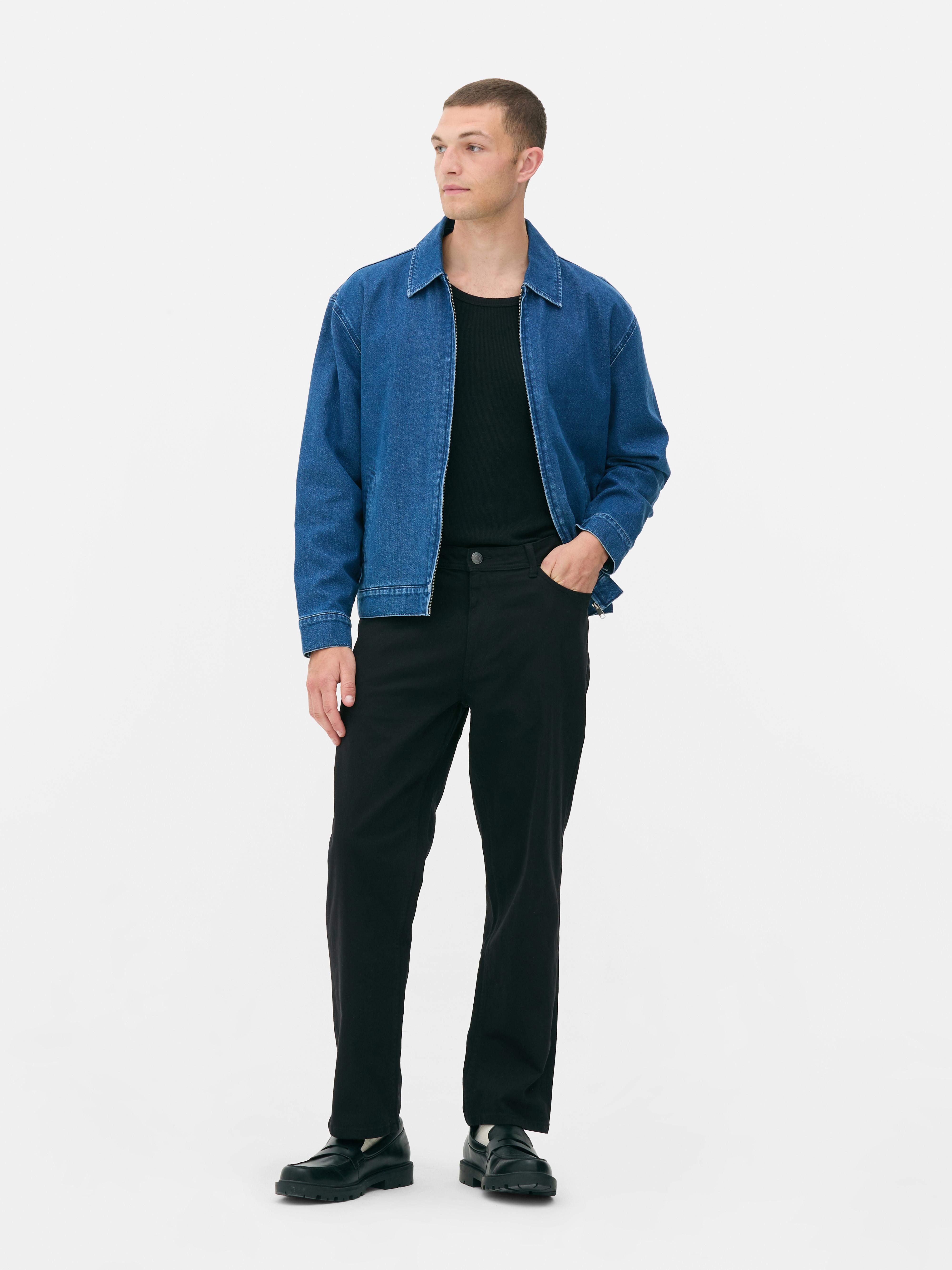 Jean droit taille mi-haute