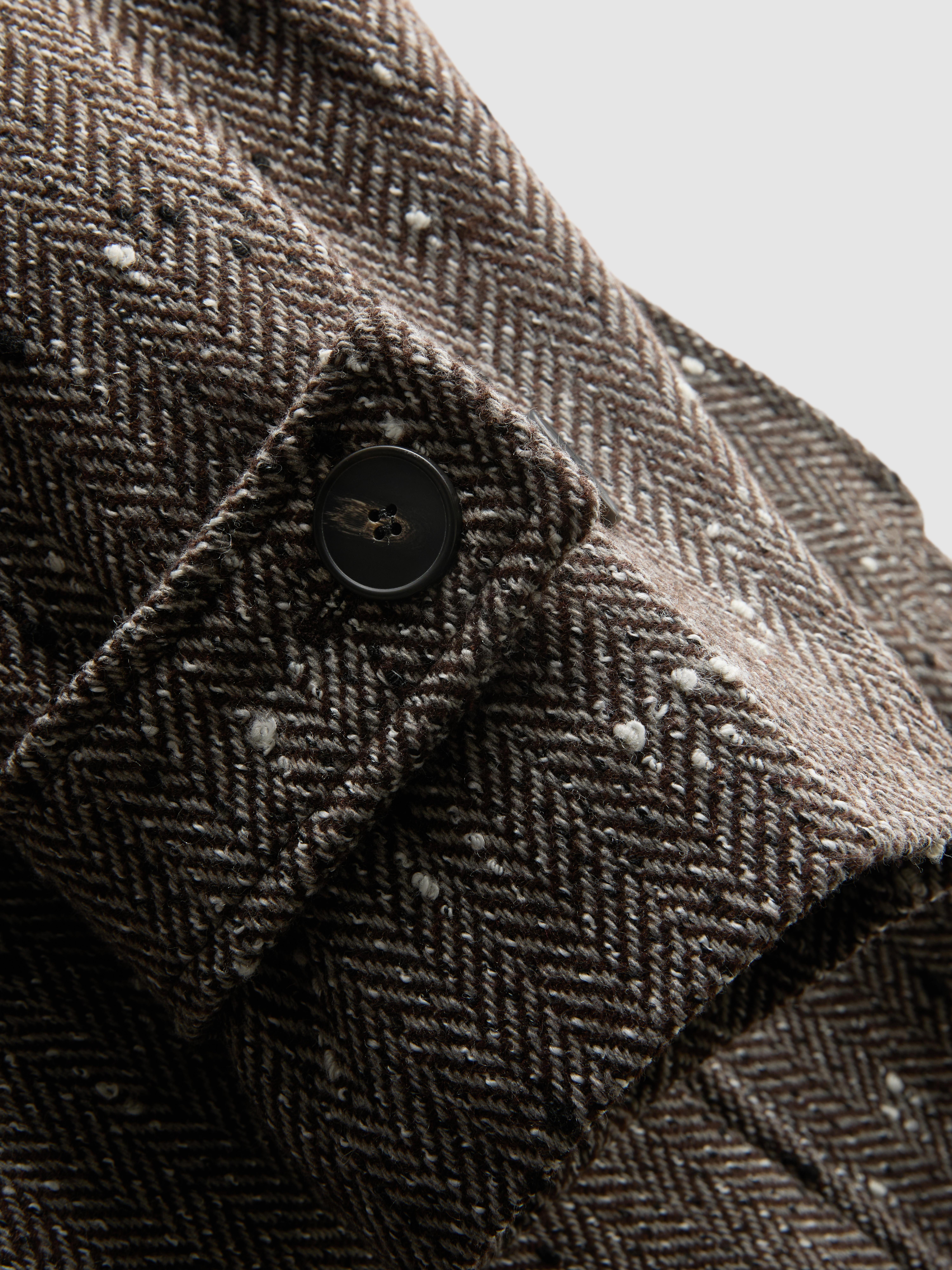 Klassischer Trenchcoat aus Neps-Stoff