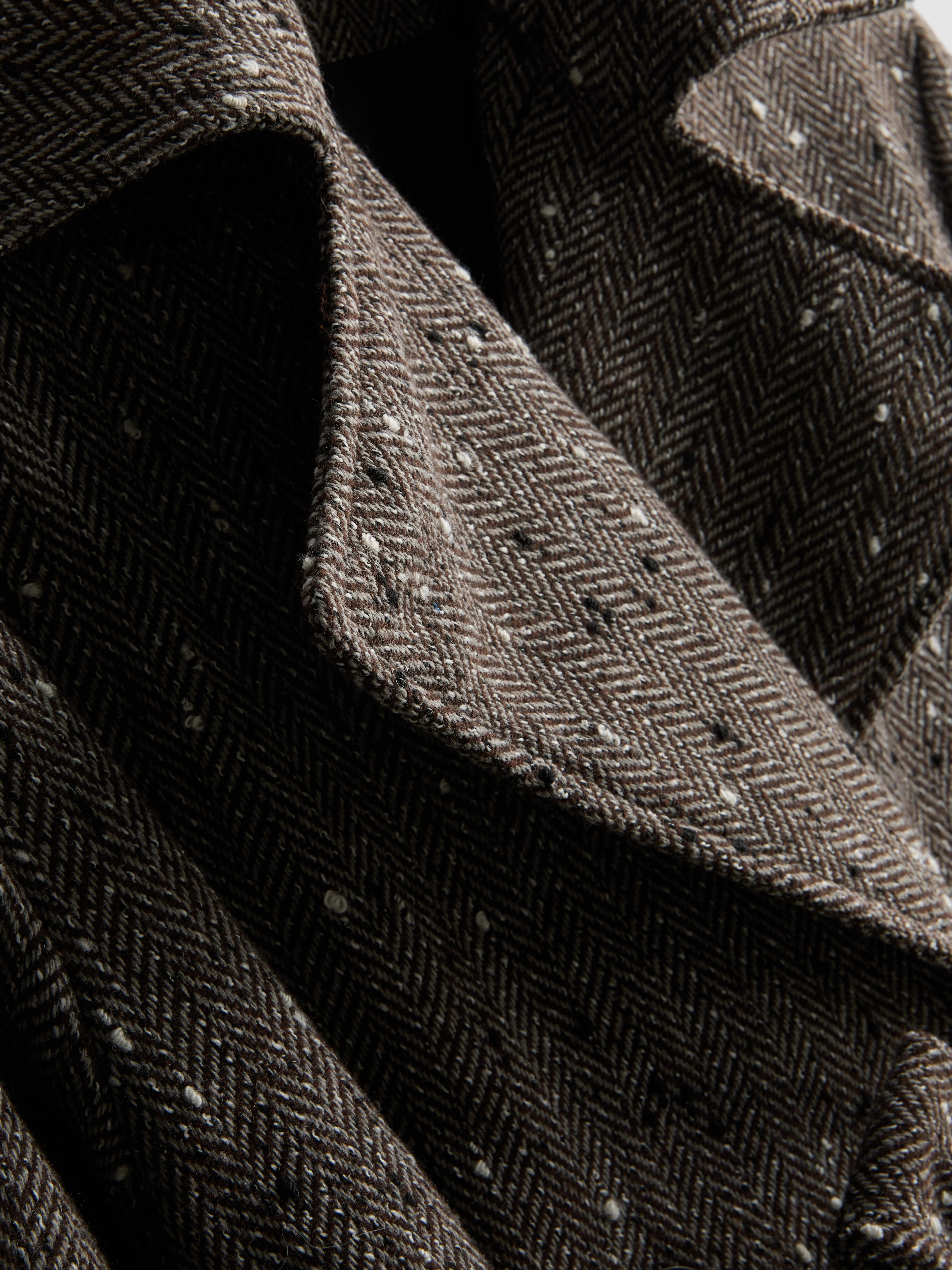 Klassischer Trenchcoat aus Neps-Stoff