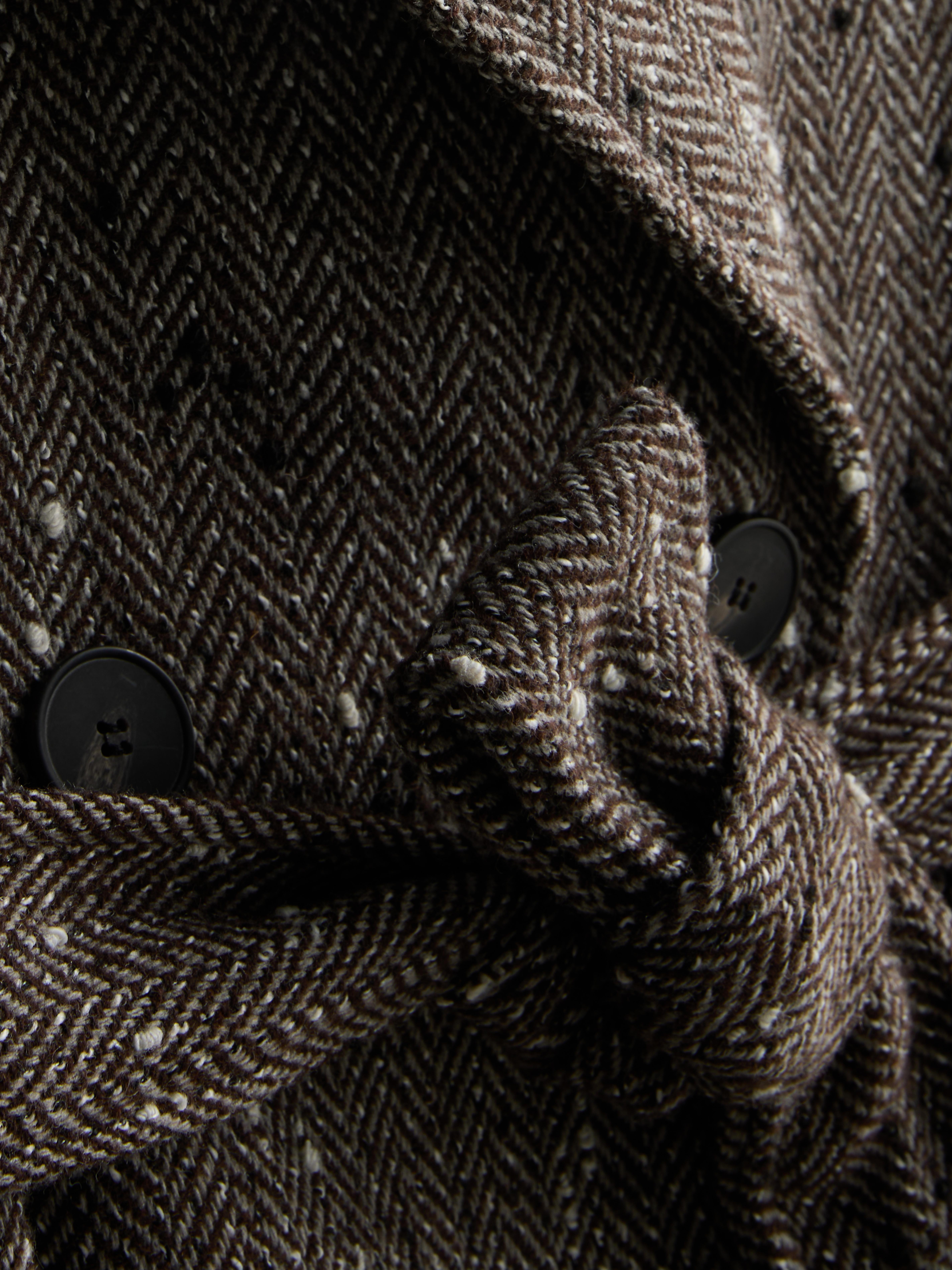 Klassischer Trenchcoat aus Neps-Stoff