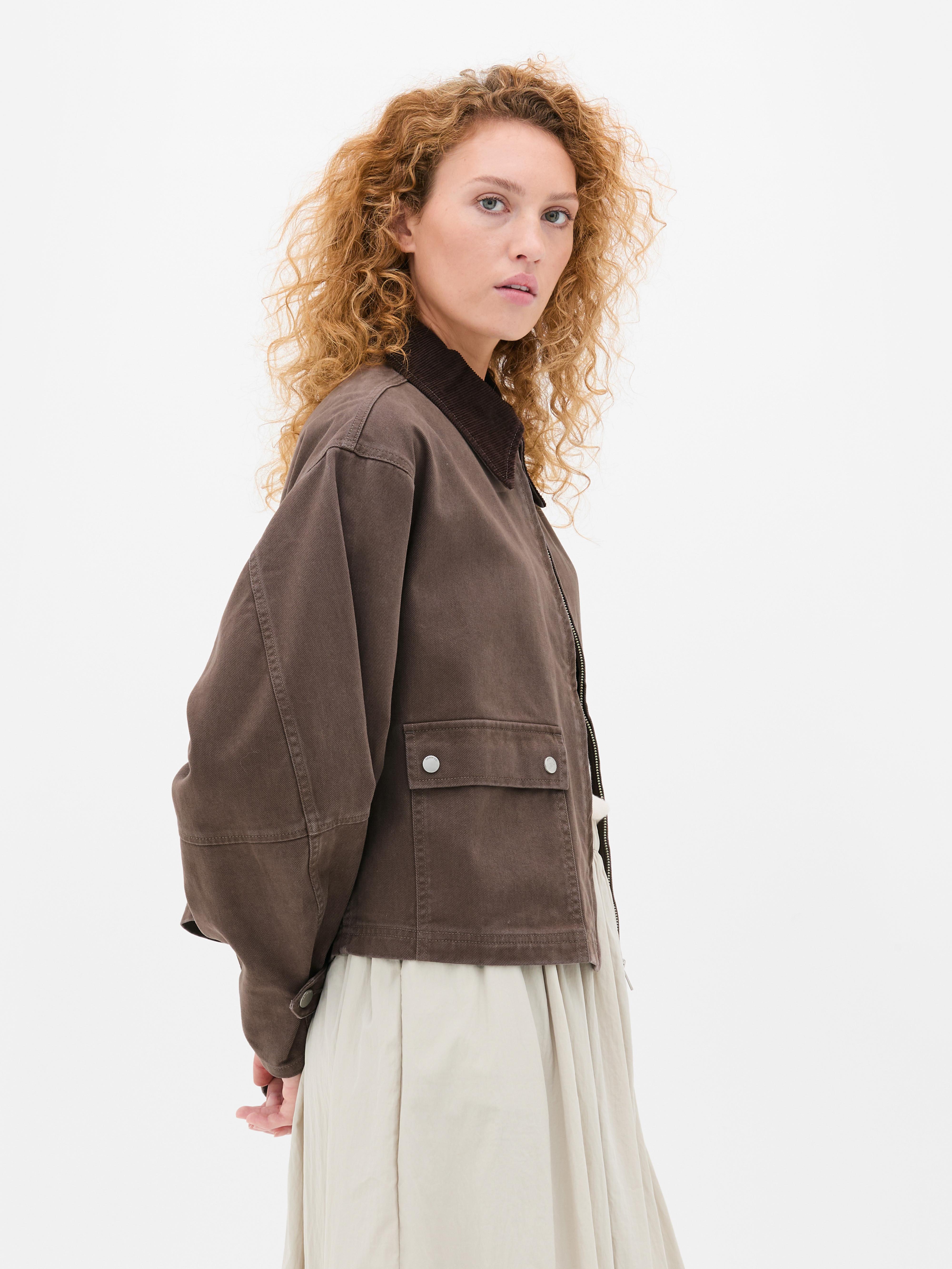 Balloon Sleeve Bomber Jacket