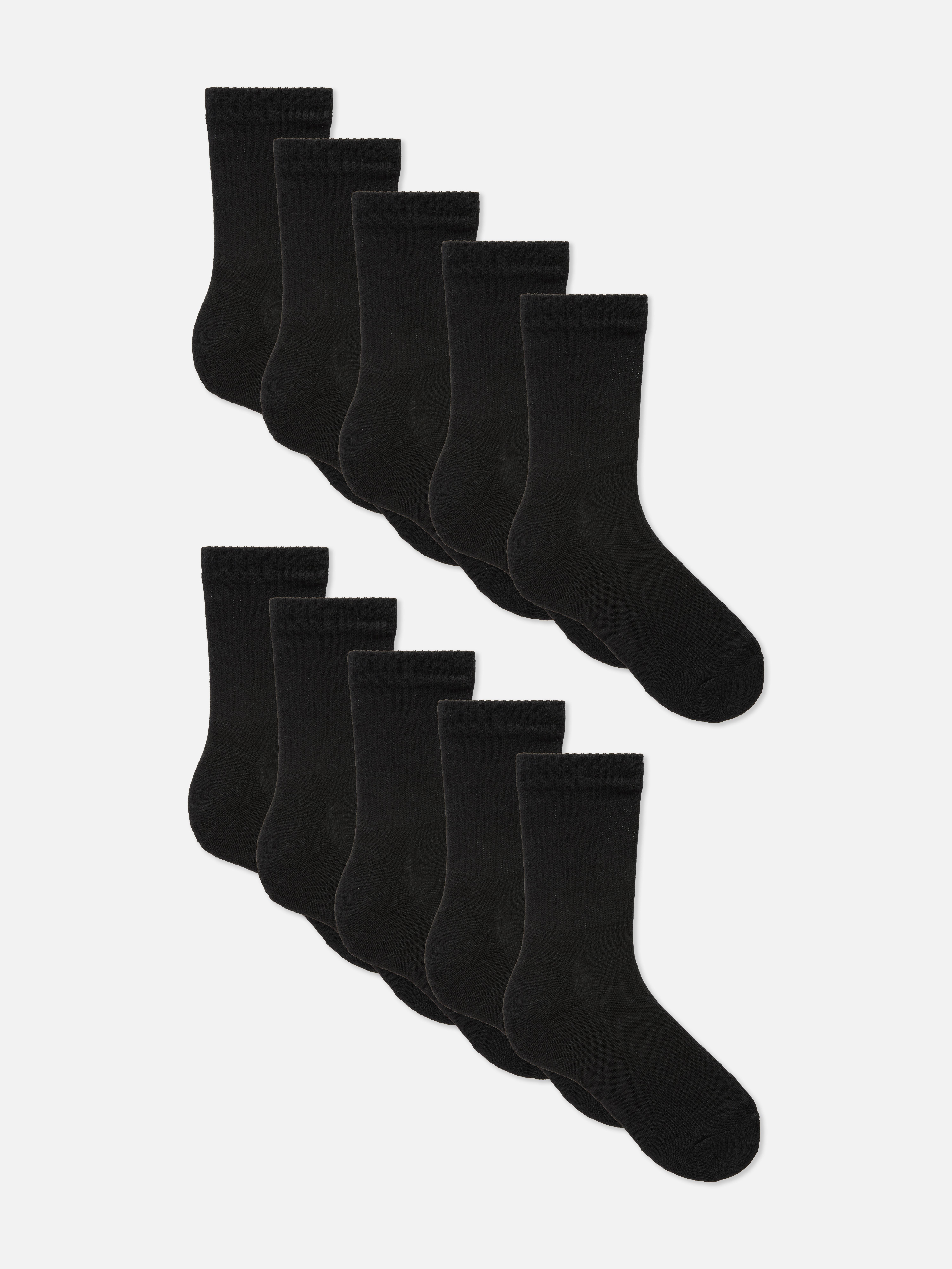 10pk Ribbed Sports Socks