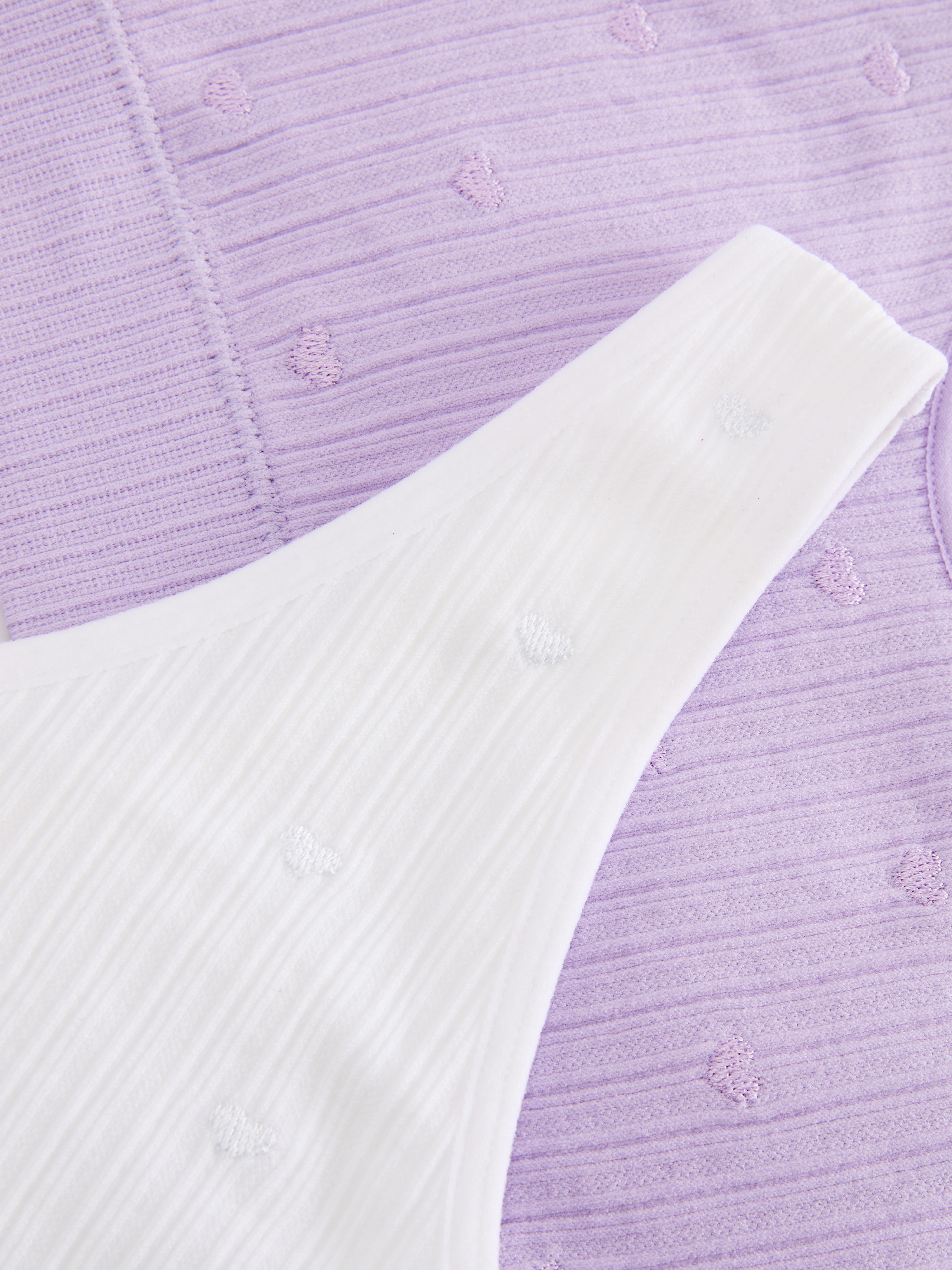 7-15 ans | Lot de 2 hauts courts moulés brodés sans couture
