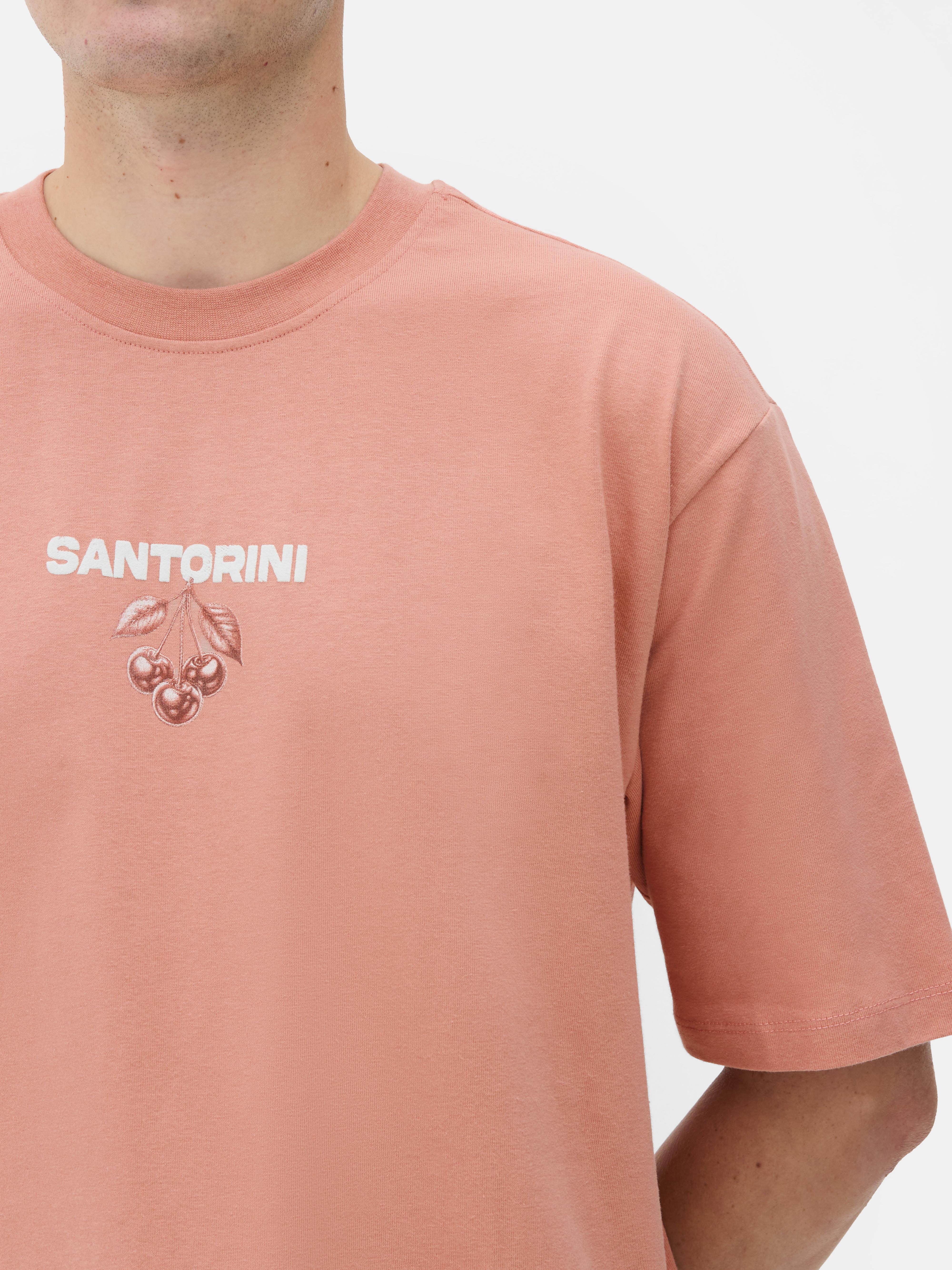 „Santorini“ T-Shirt mit Grafik