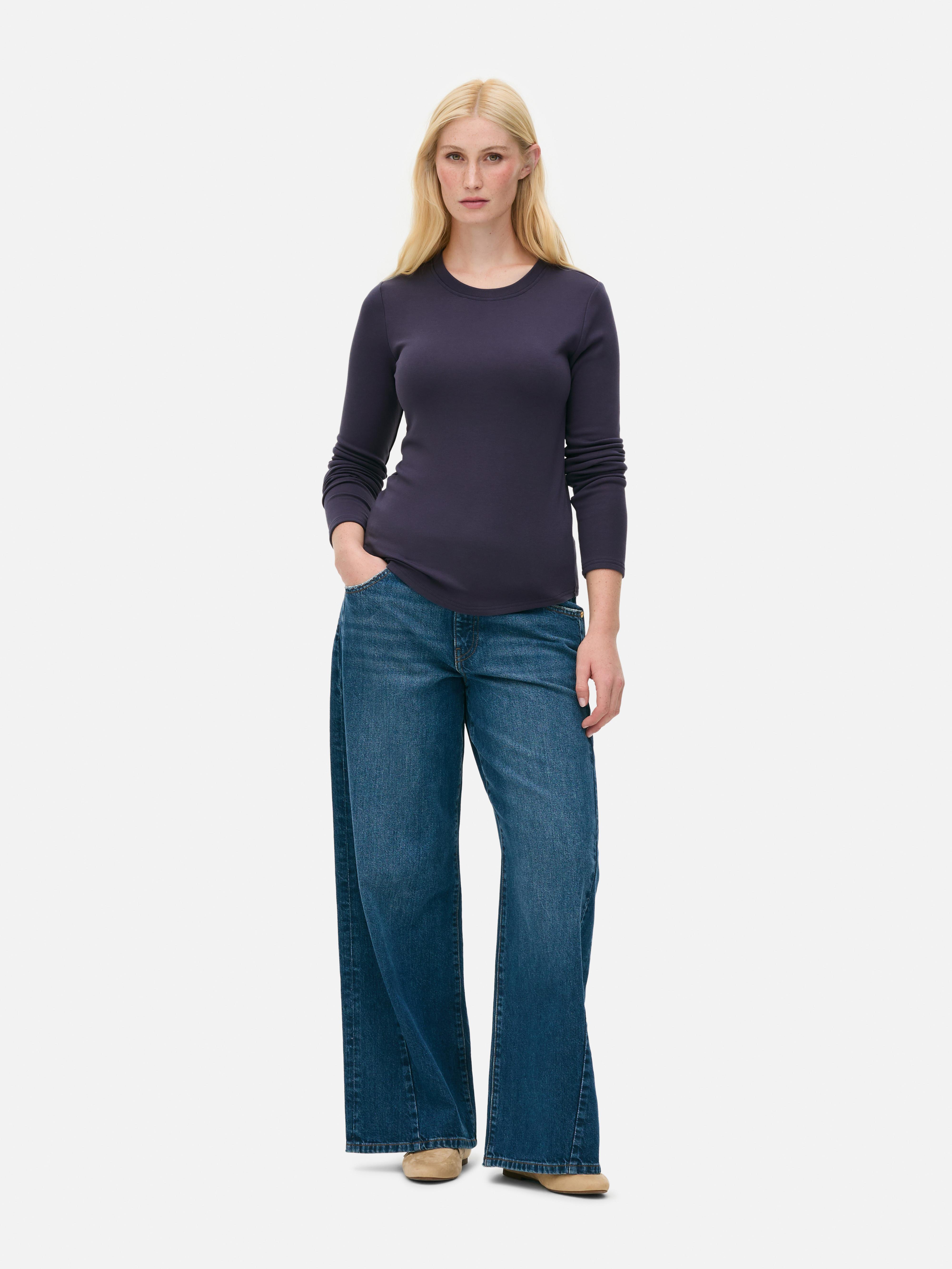 Cozy Long Sleeve Top Dark Blue
