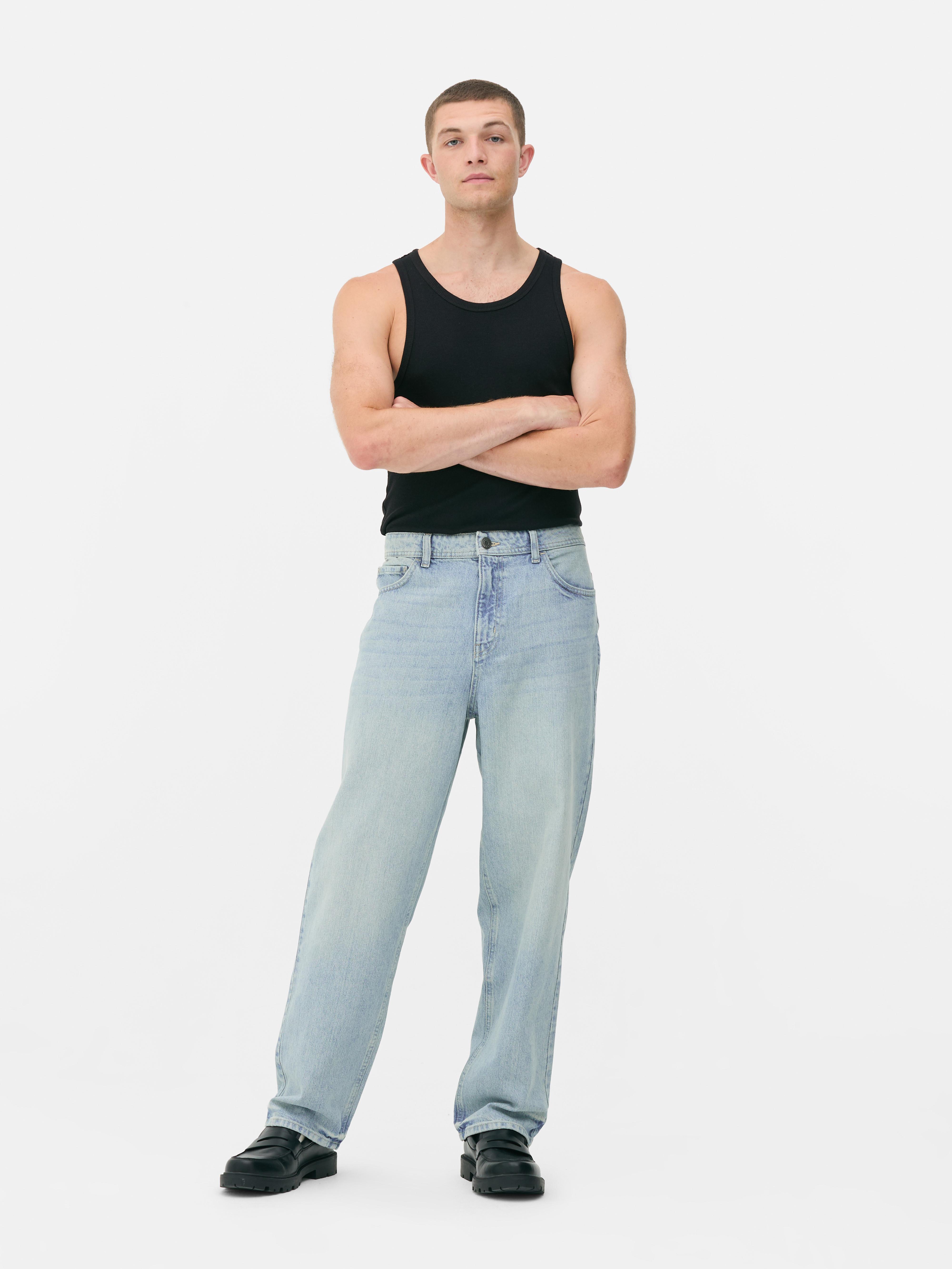 Jean taille haute décontracté