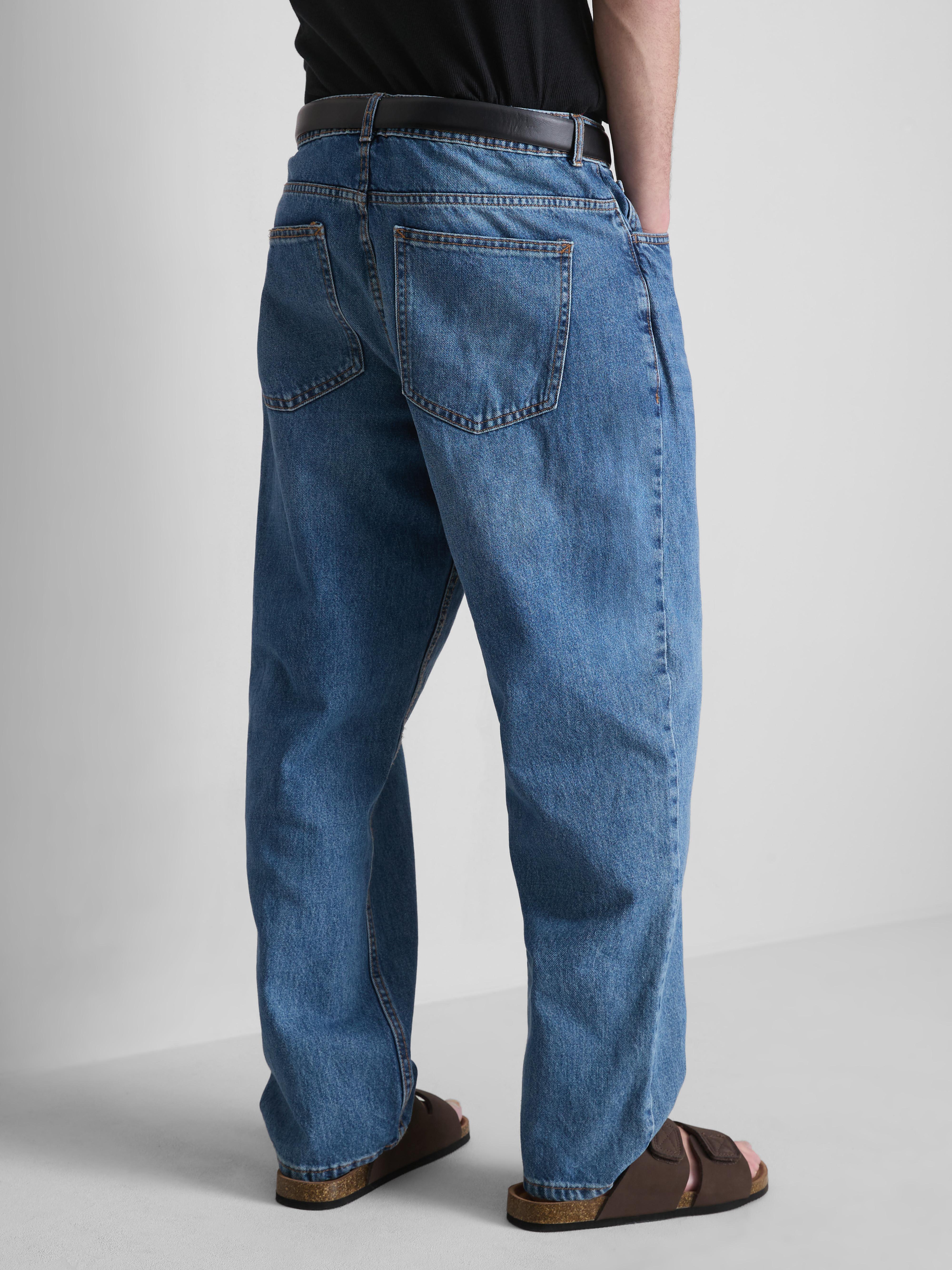 Jean taille haute décontracté
