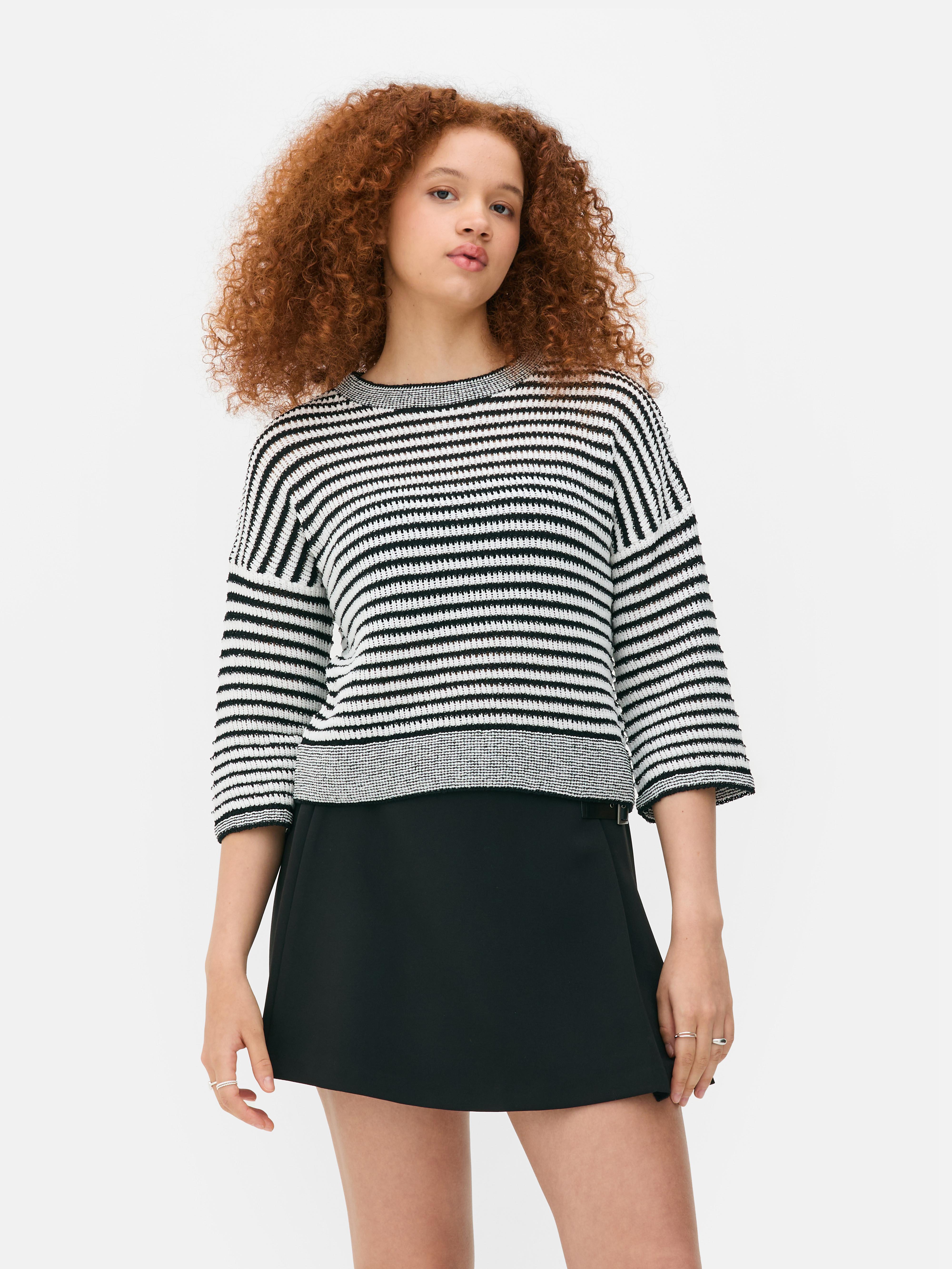 Gestreifter „Colleen Atwood x Wednesday“ Pullover