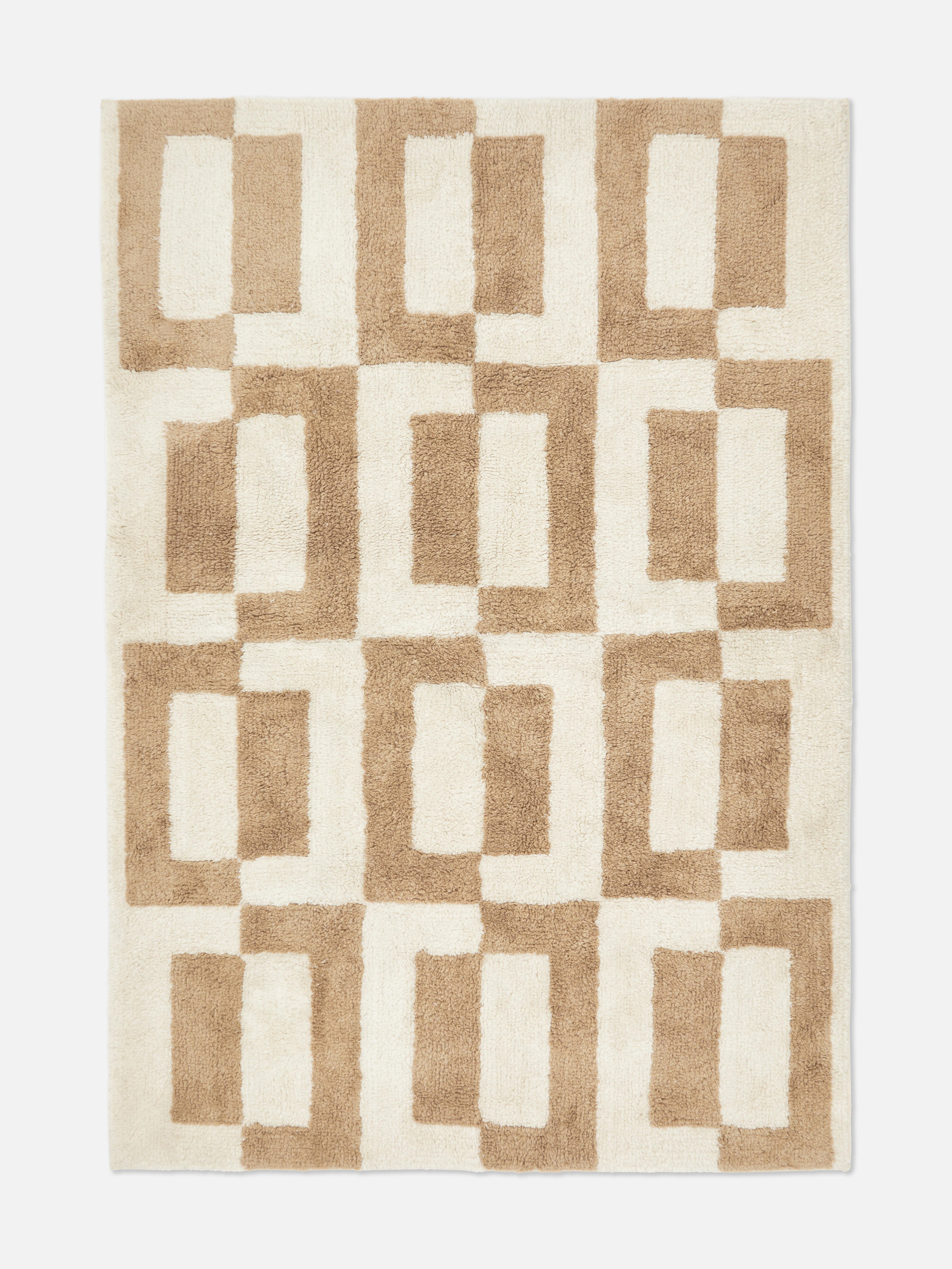 Groot geometrisch vloerkleed