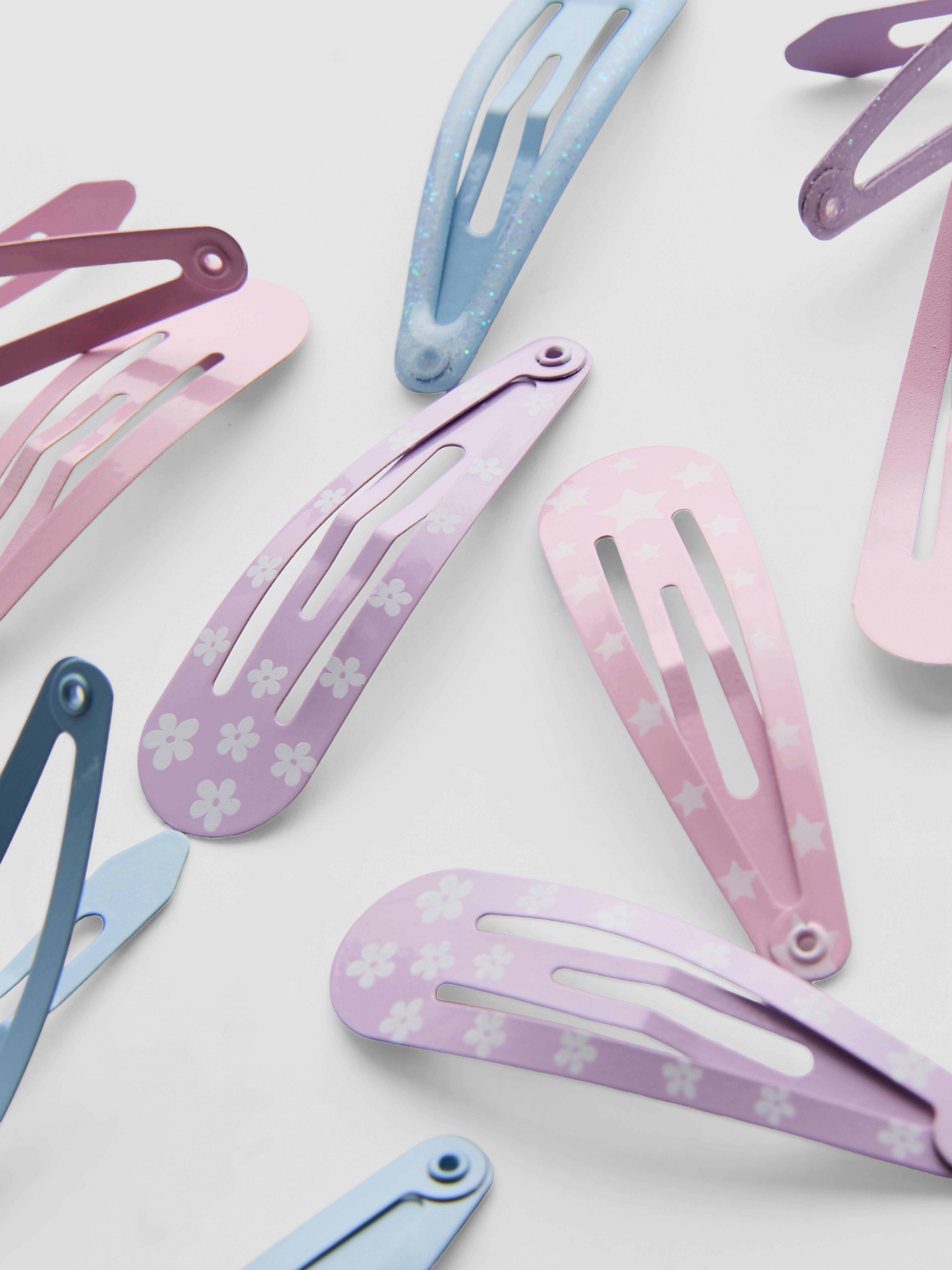 12pk Mixed Snap Hair Clips