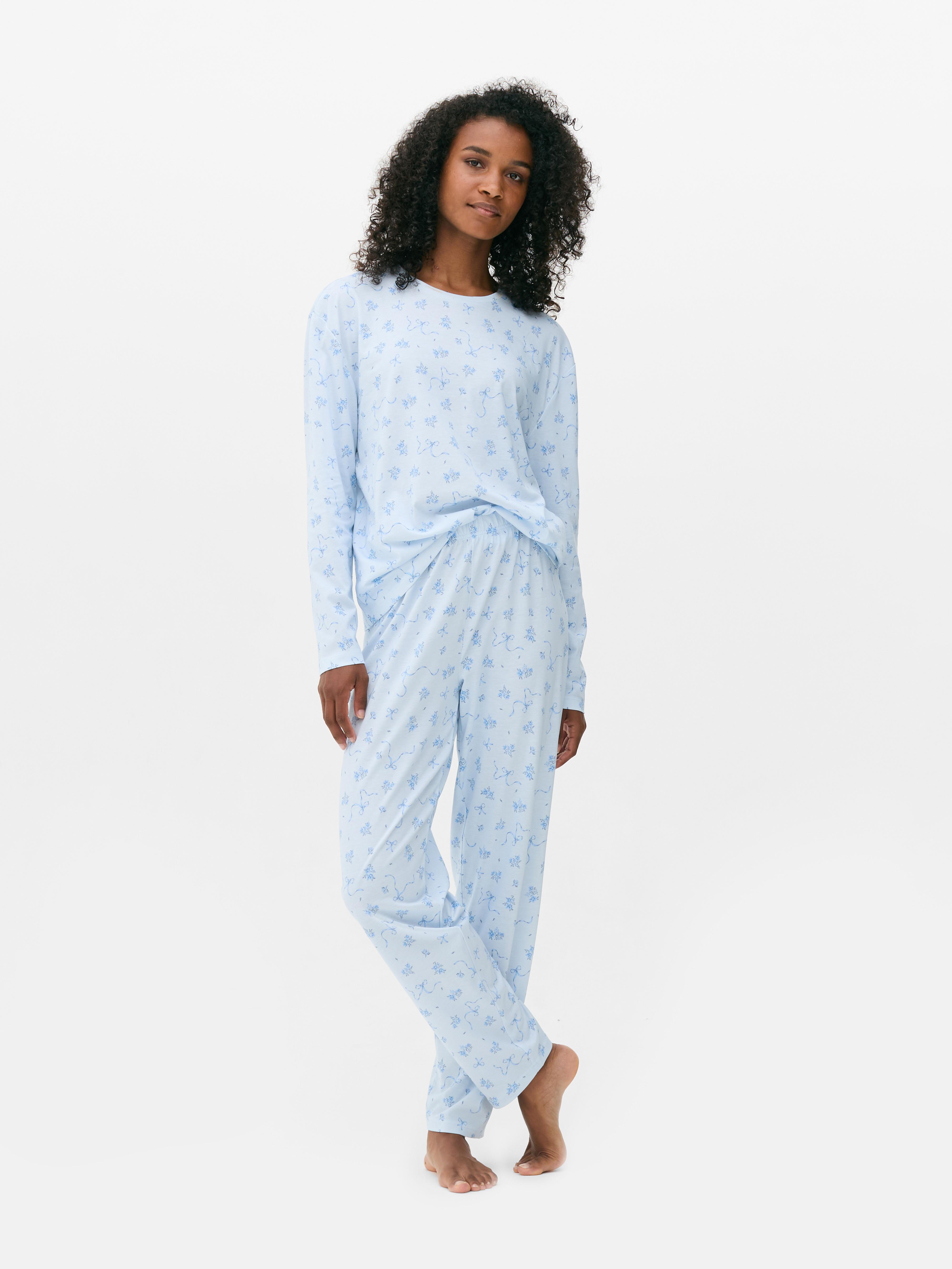 Pyjama met lange mouwen en print