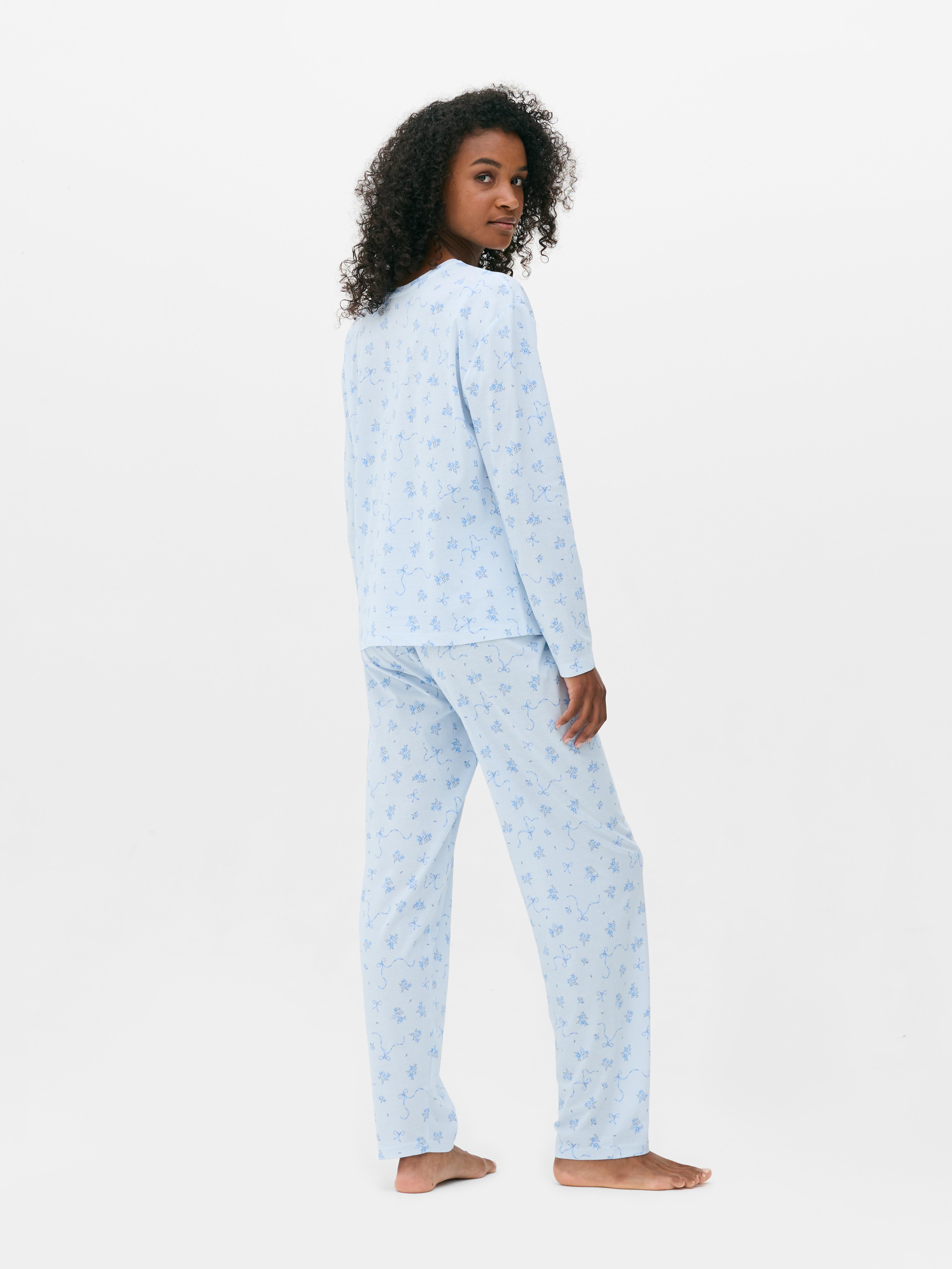 Pyjama met lange mouwen en print
