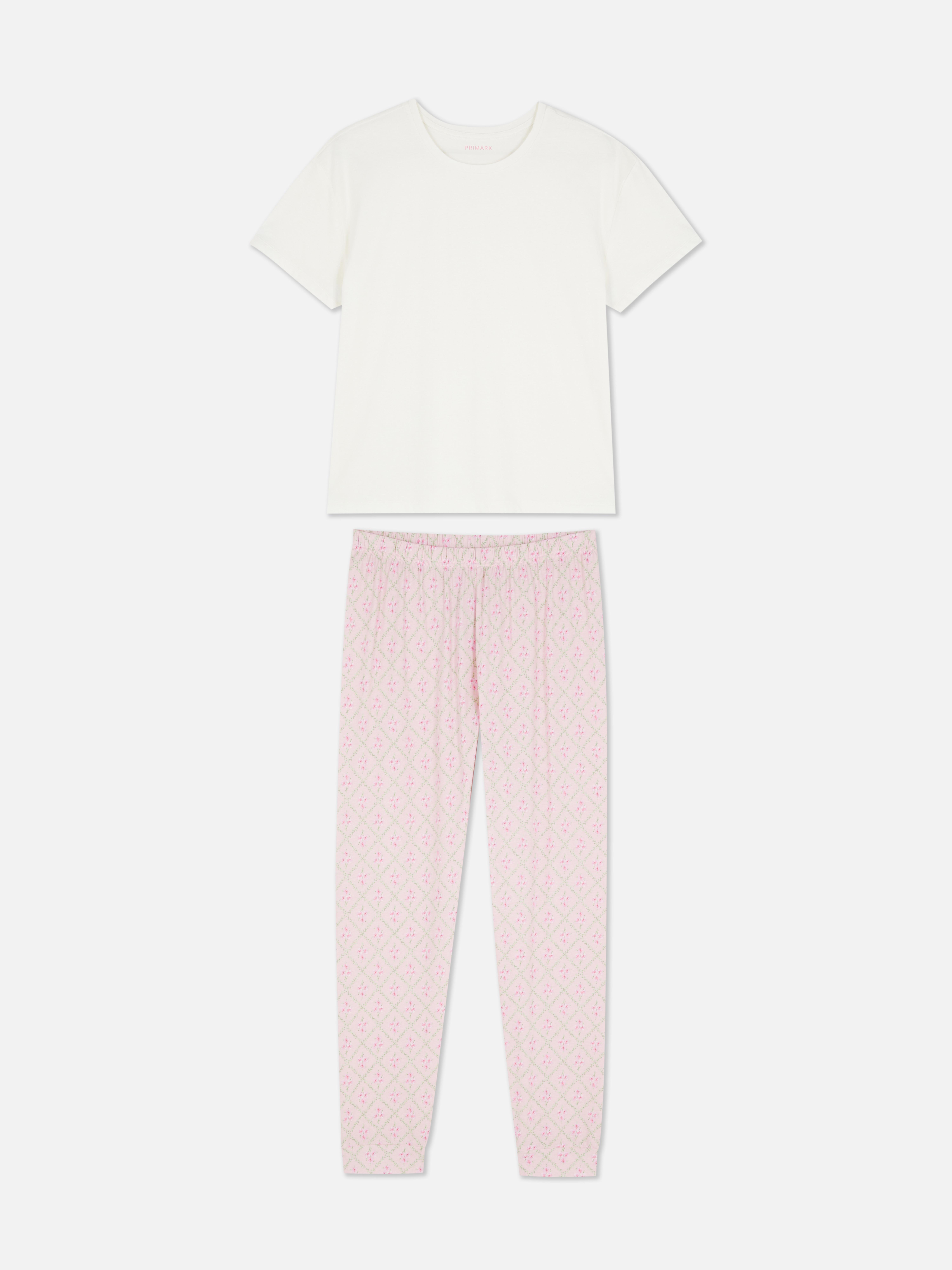 Printed Short Sleeve Pyjama Set