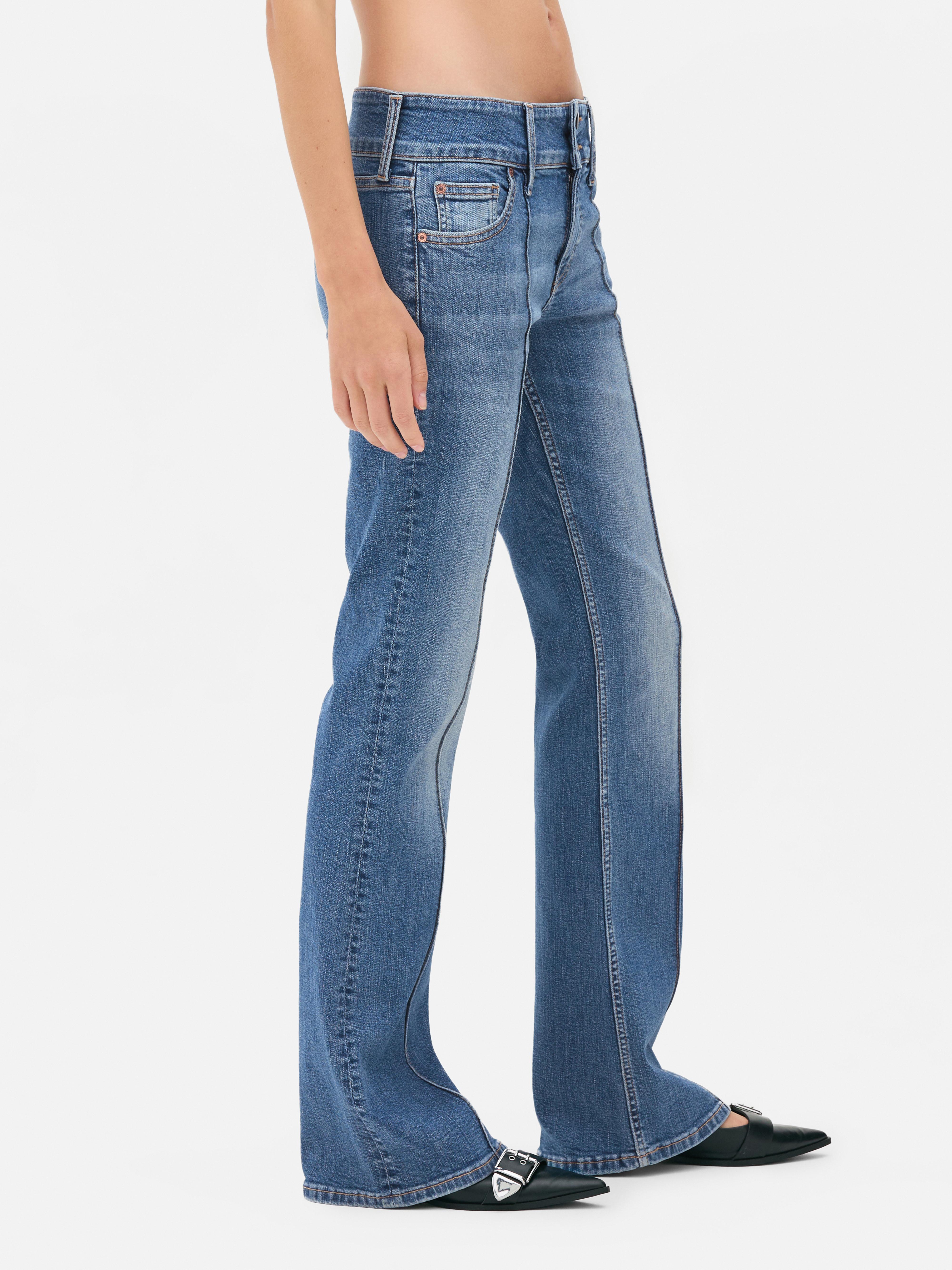 Flared Pintuck Jeans