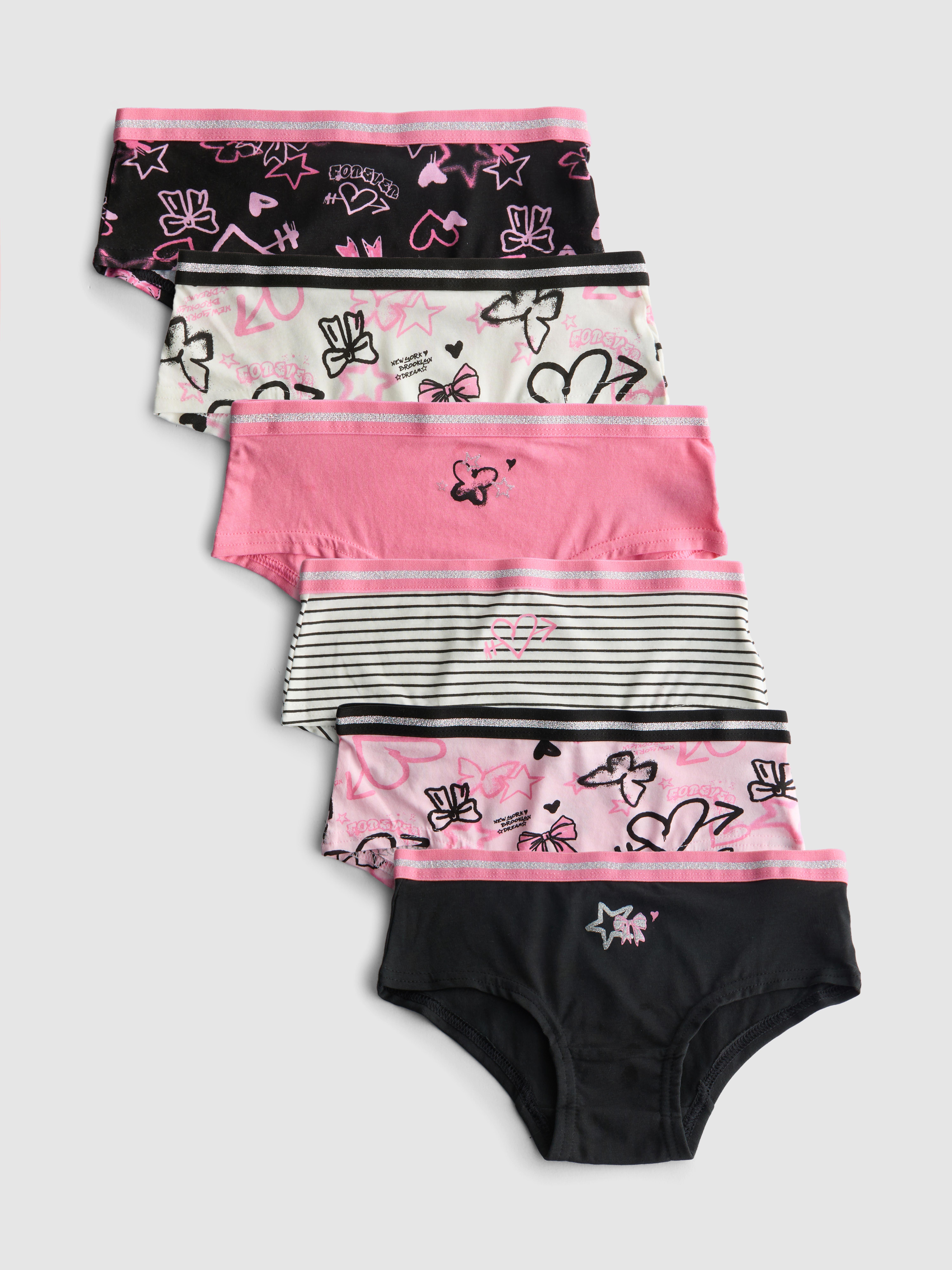 1.5-15yrs | 6pk Graffiti Graphic Hipster Briefs