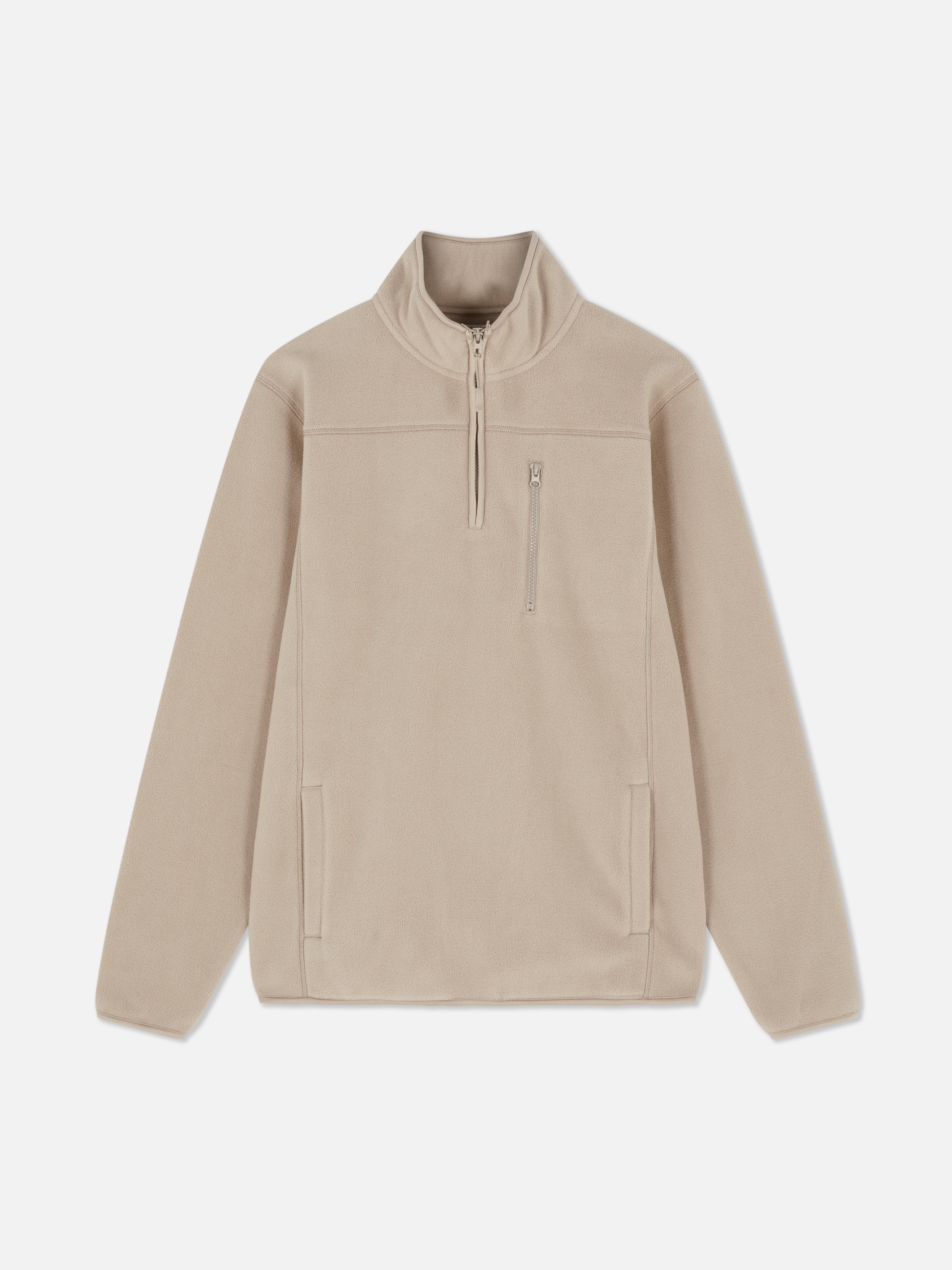 Pull en molleton à col zippé