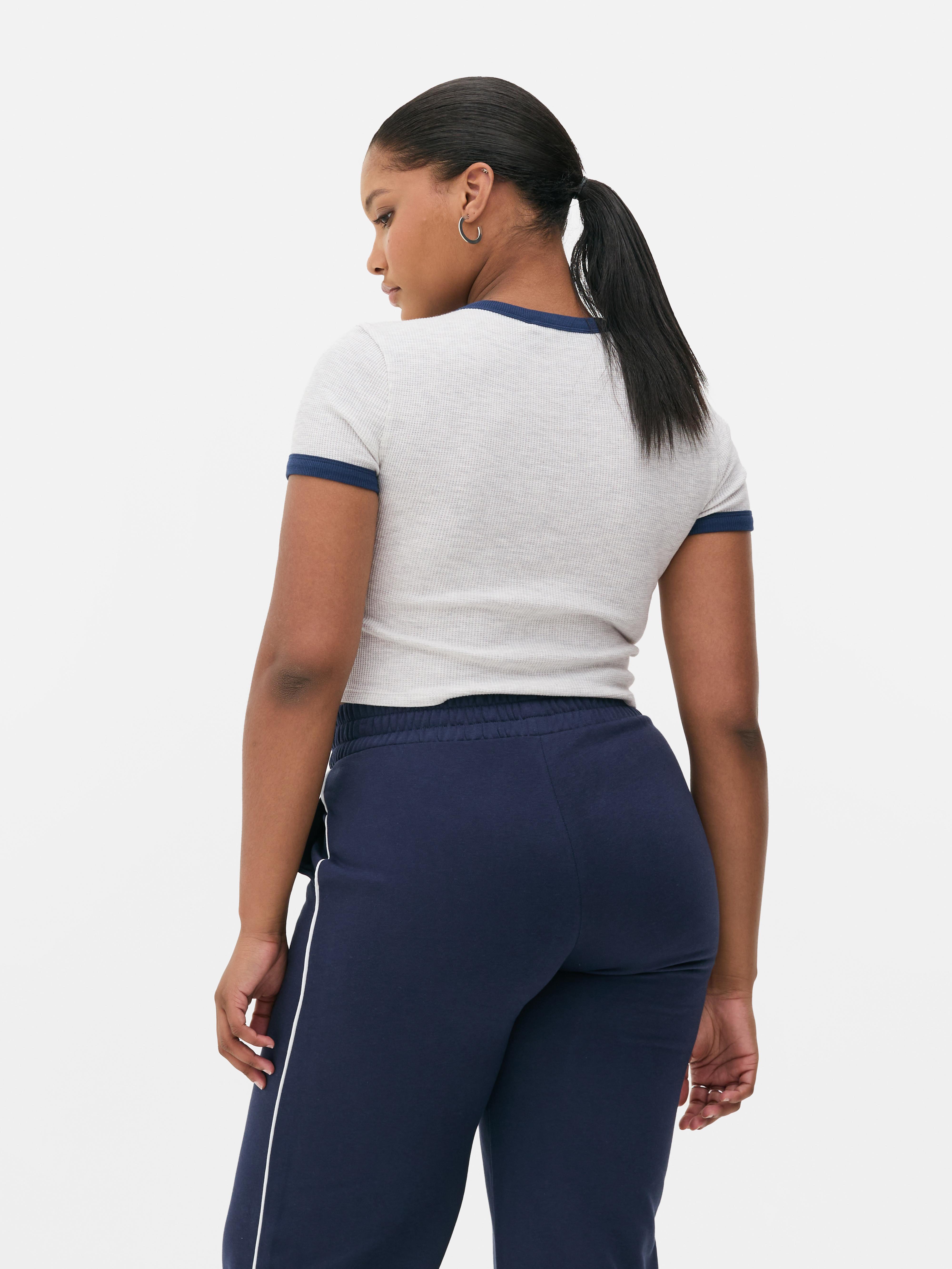 Waffle Graphic Crop Tee