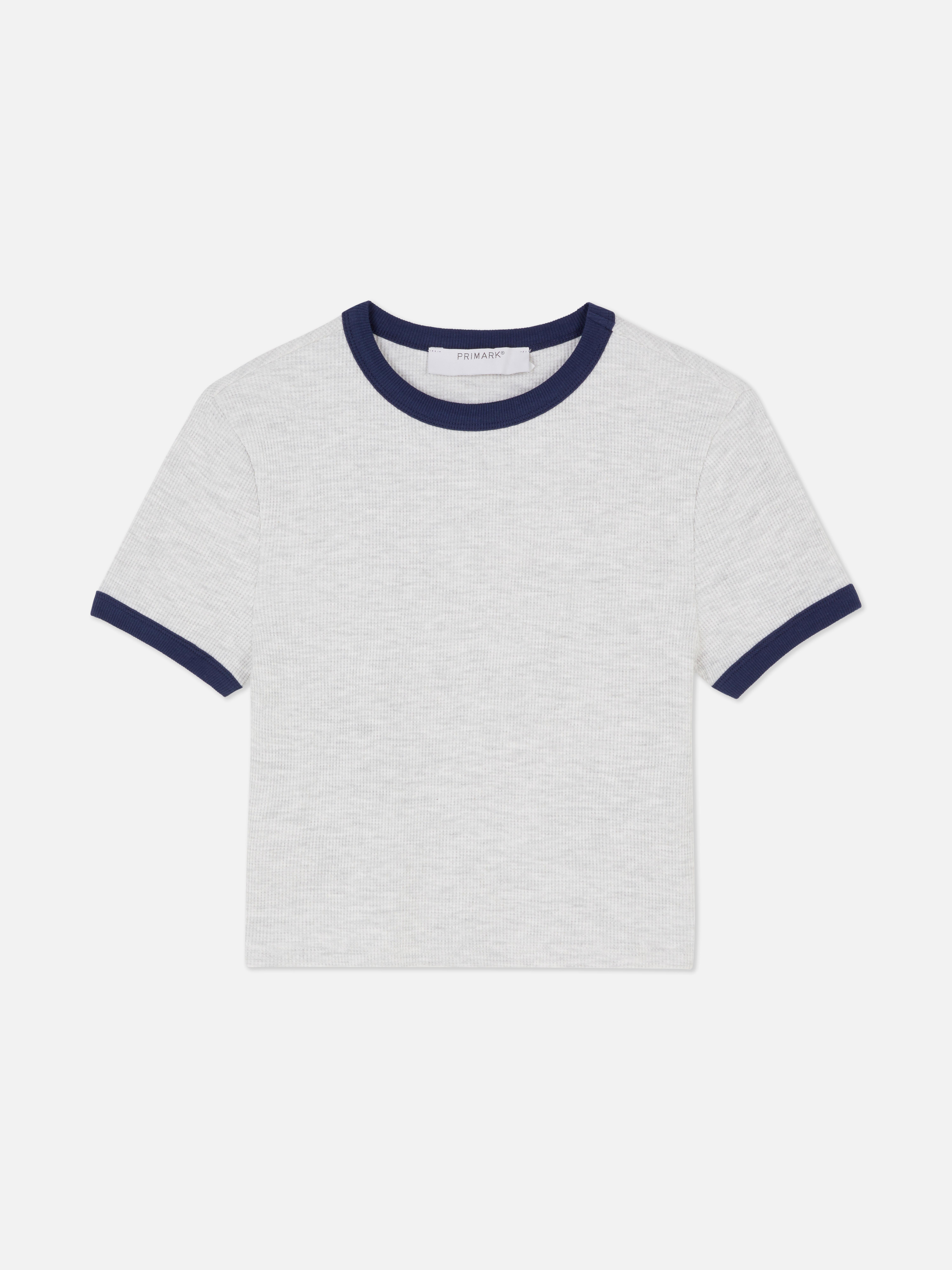 Waffle Graphic Crop Tee