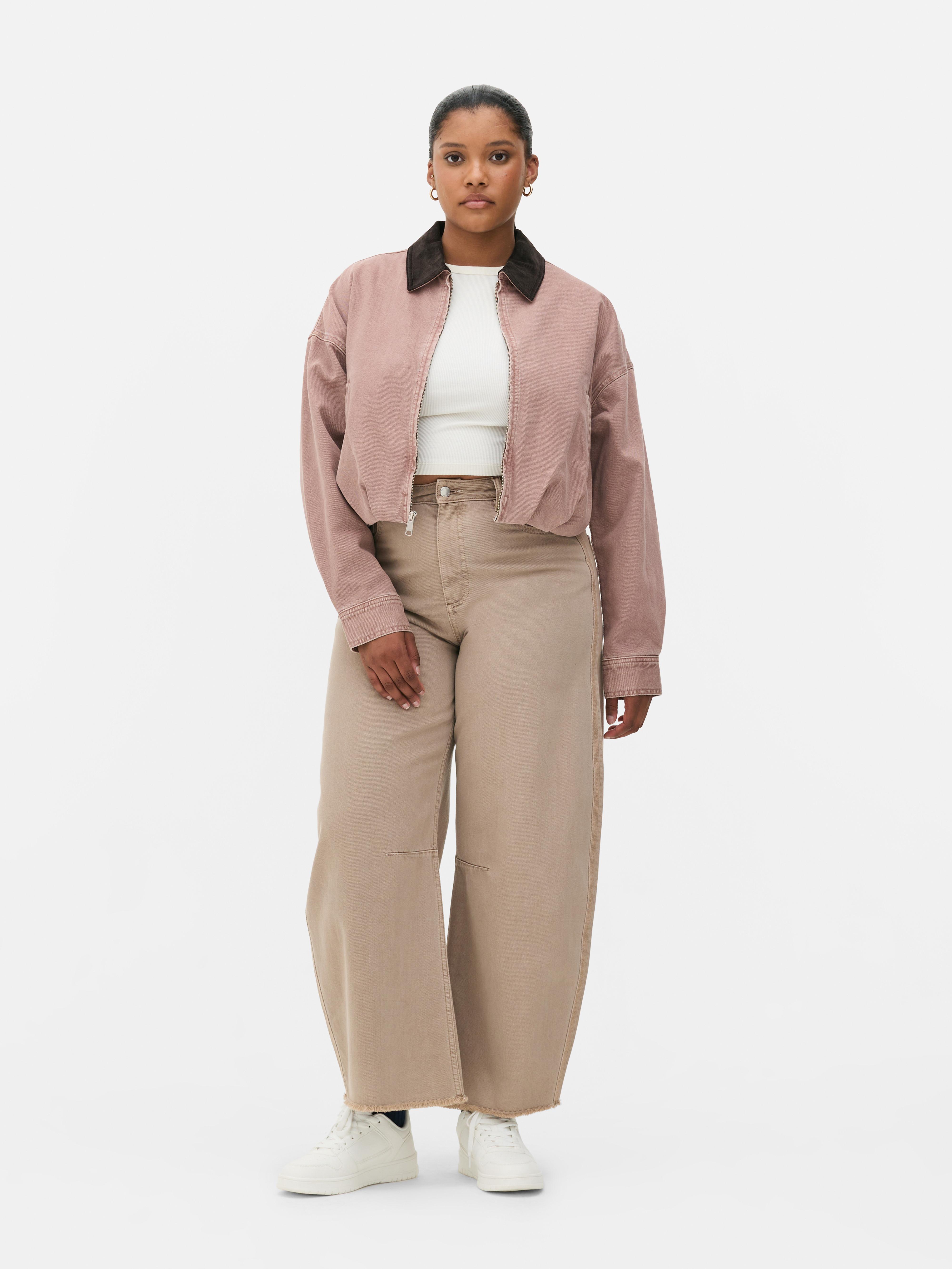 Kort bomberjack van corduroy