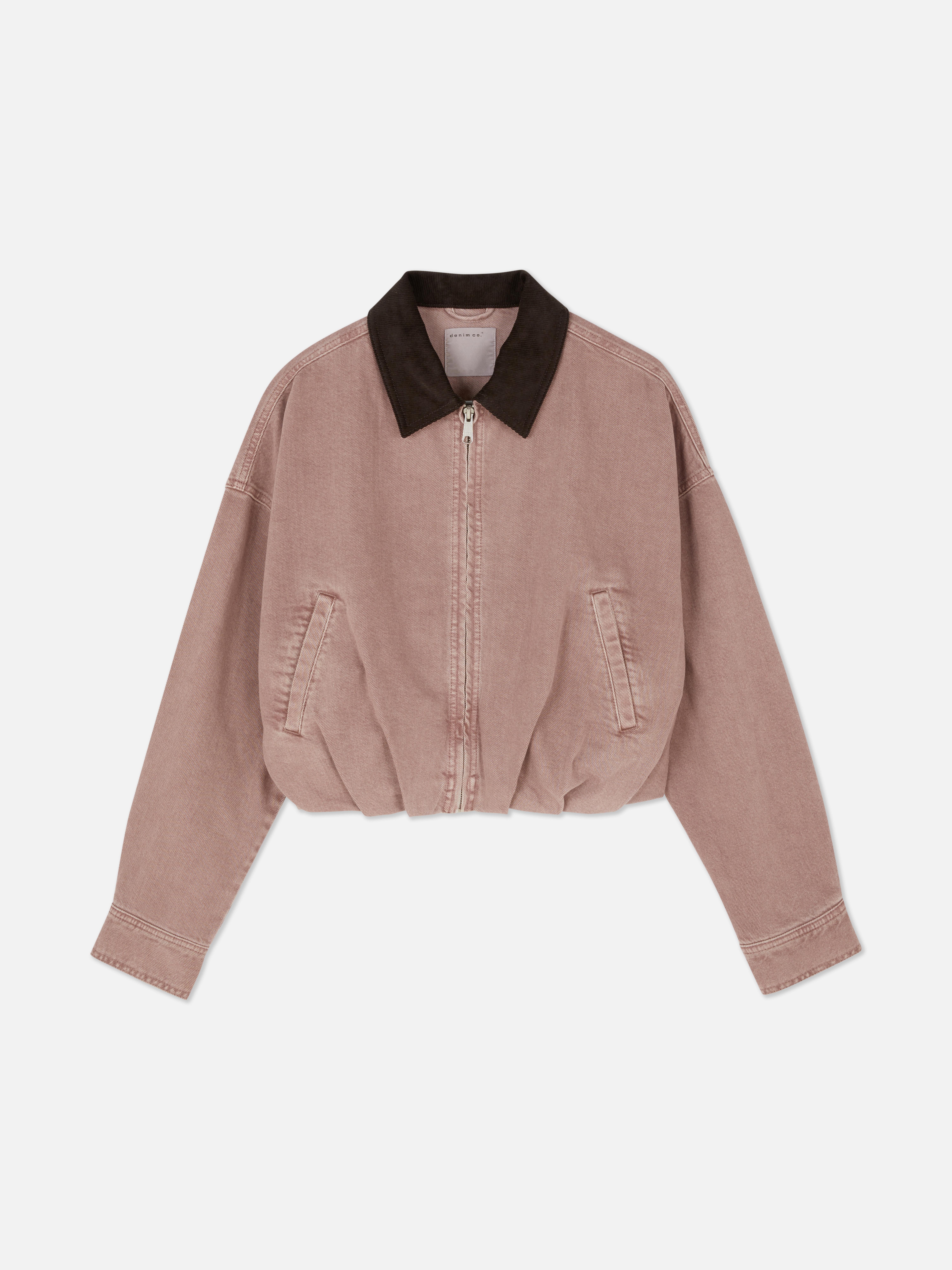 Kort bomberjack van corduroy