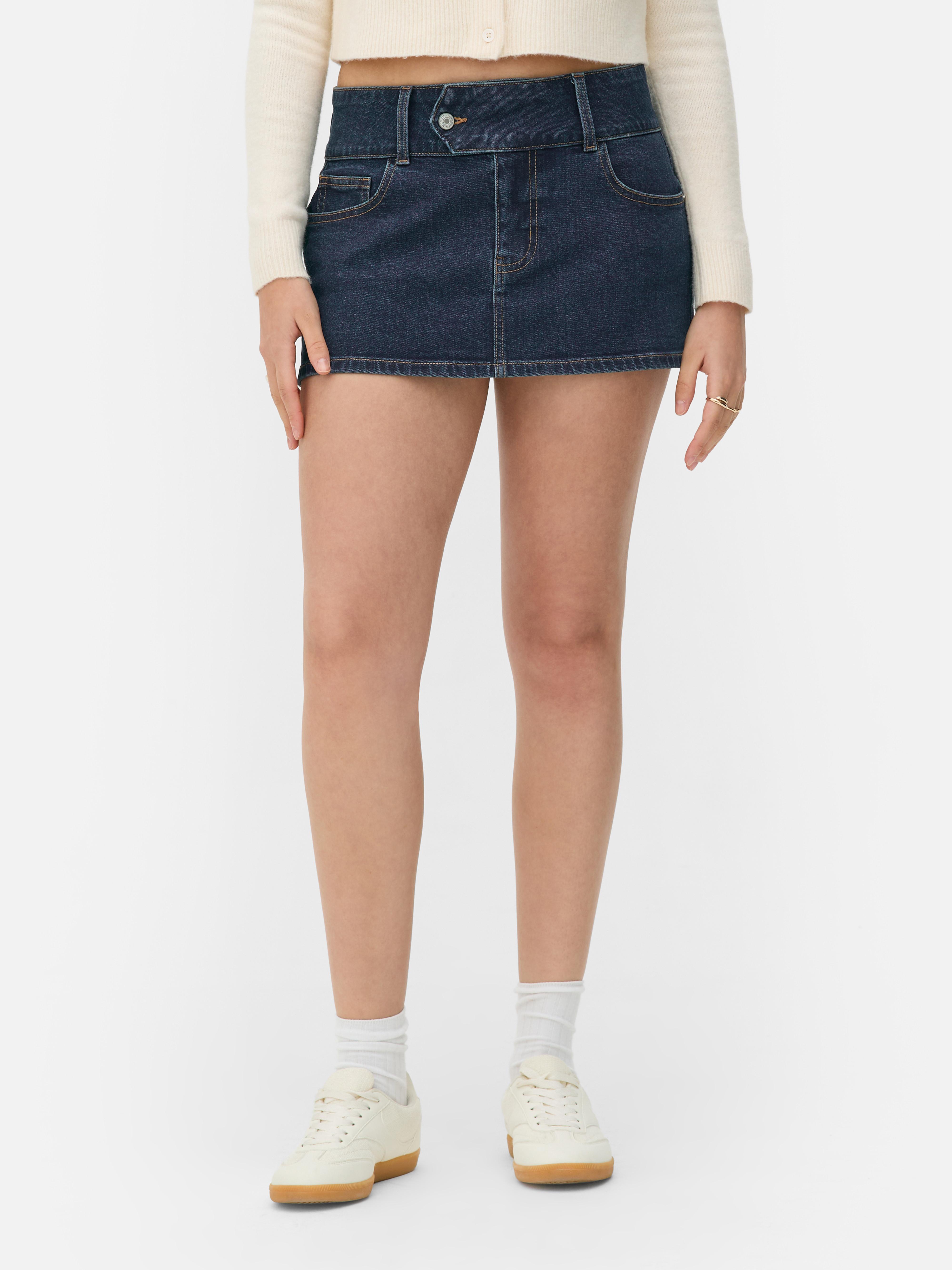 Denim Micro Mini Skirt