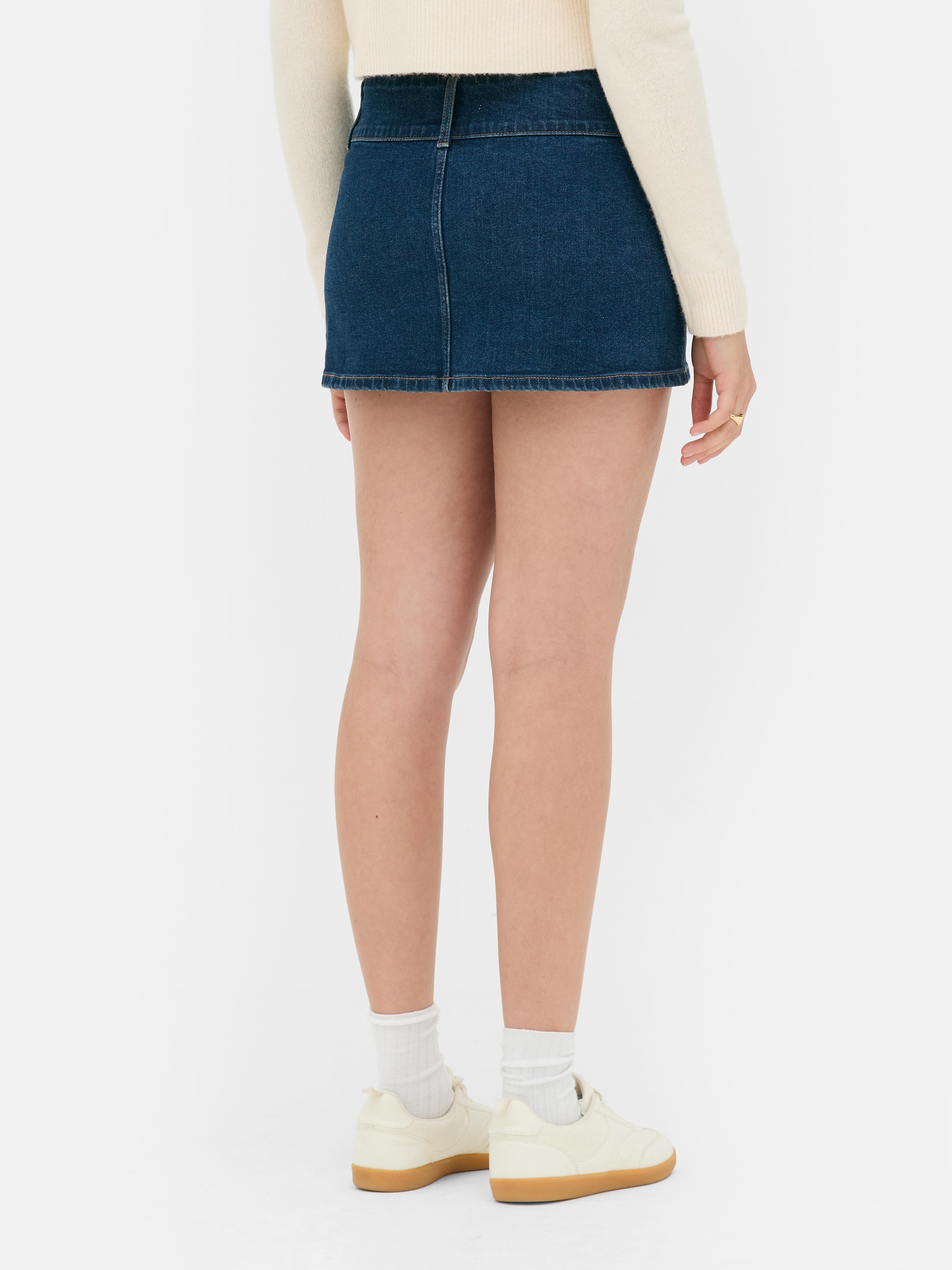 Denim Micro Mini Skirt