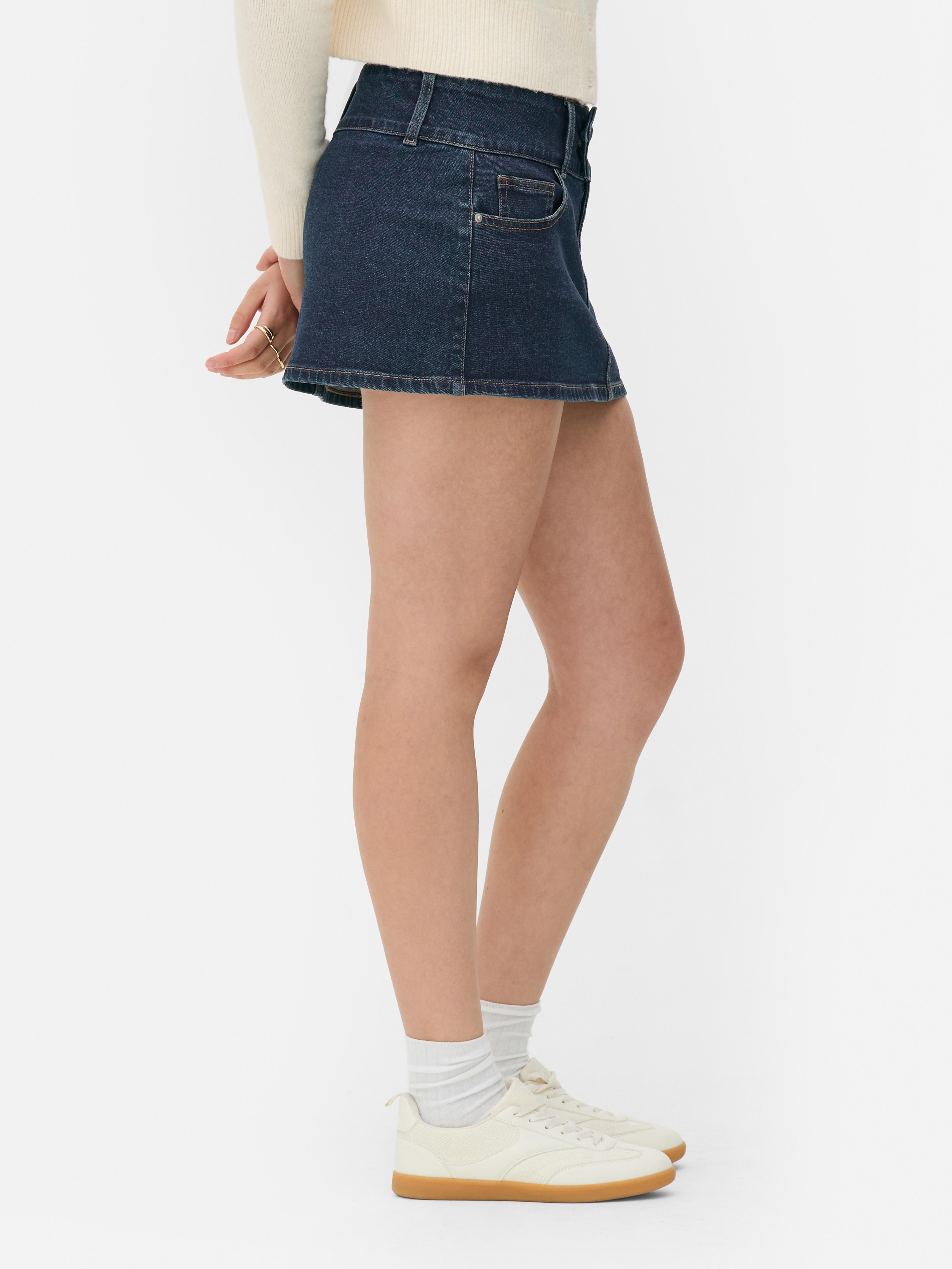 Denim Micro Mini Skirt