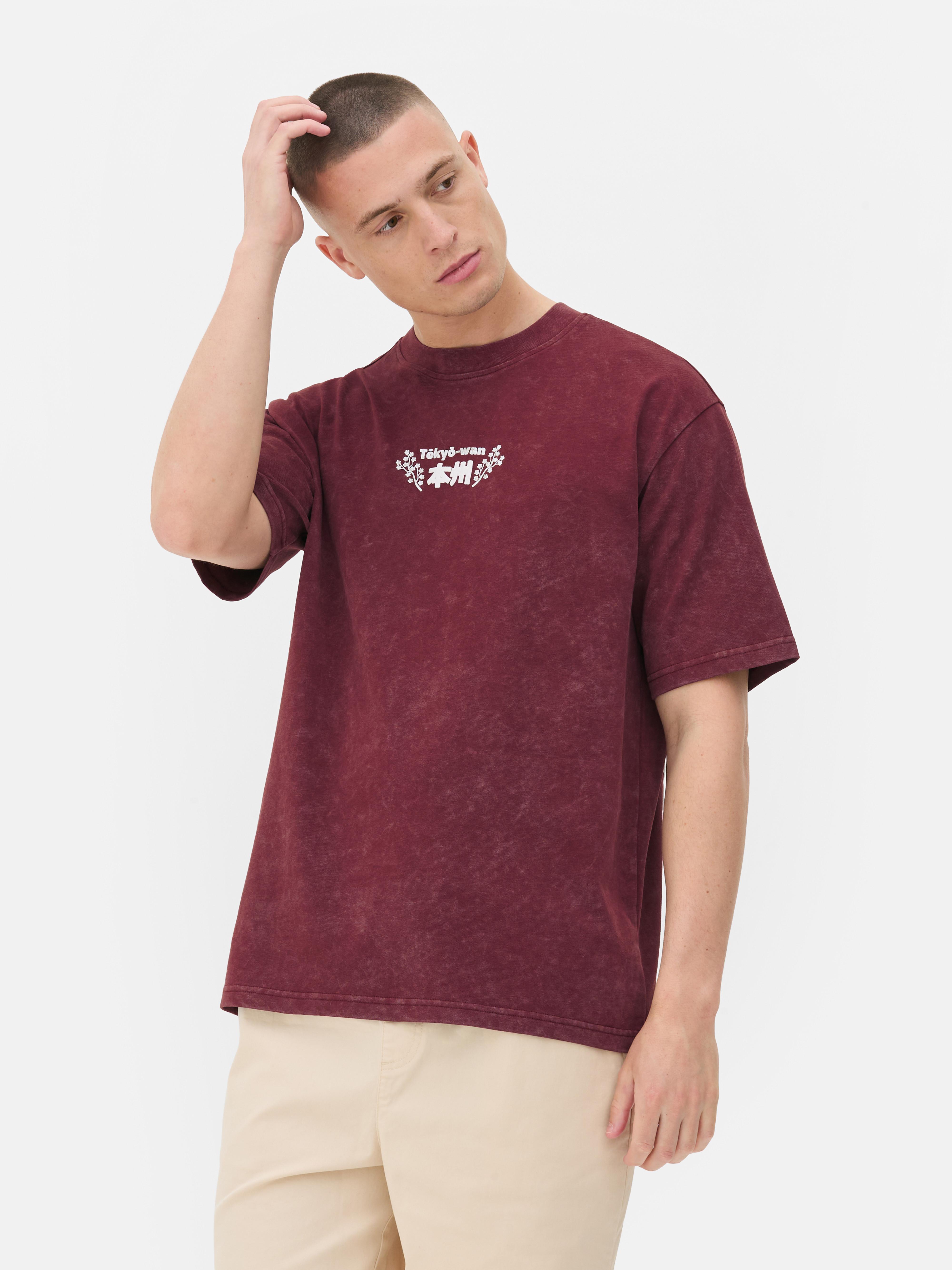 Stuff Box Men's Oversize Shirt Faith – Red – STB-1402