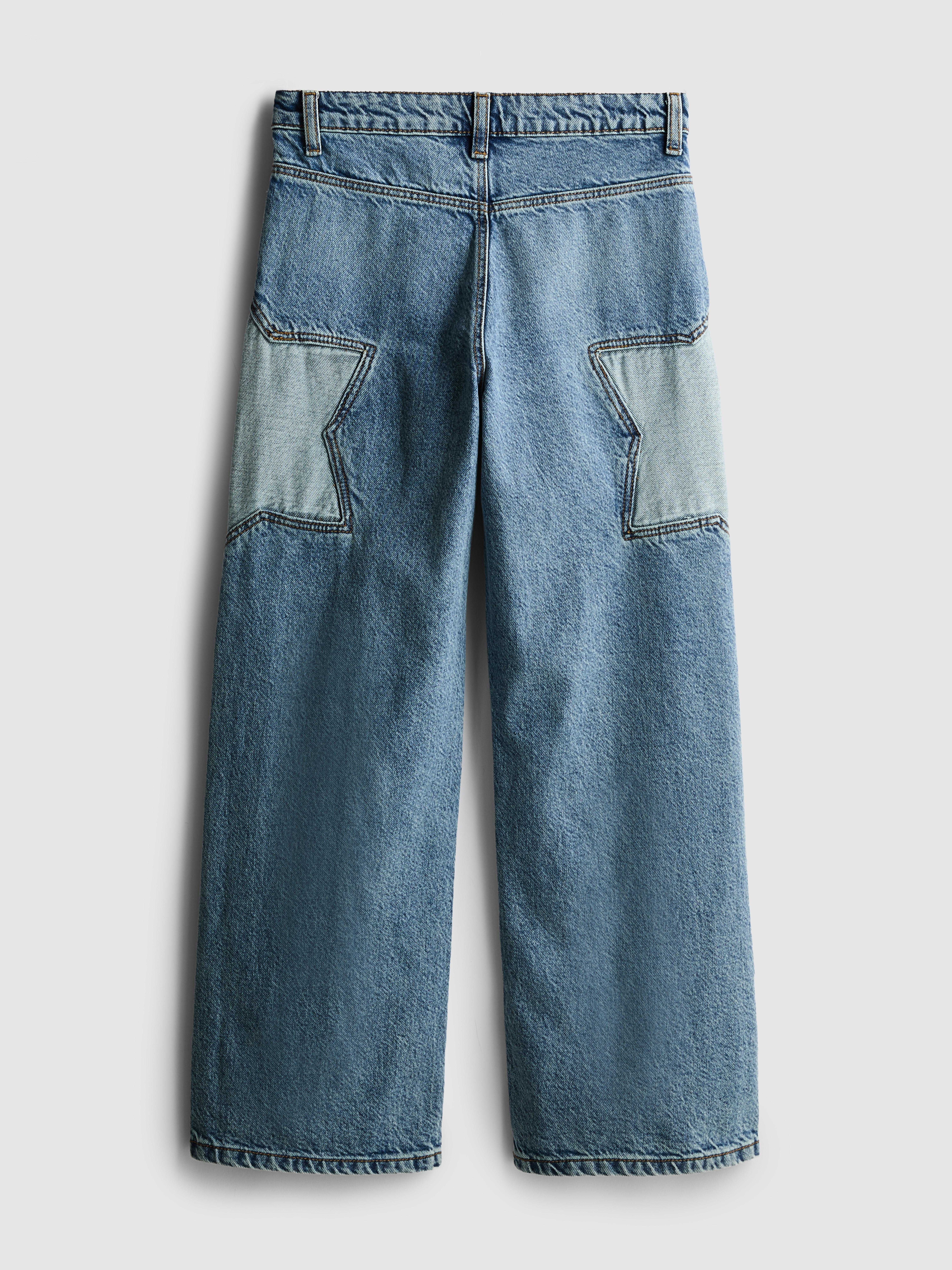 7-15yrs | Star Patch Wide Leg Jeans