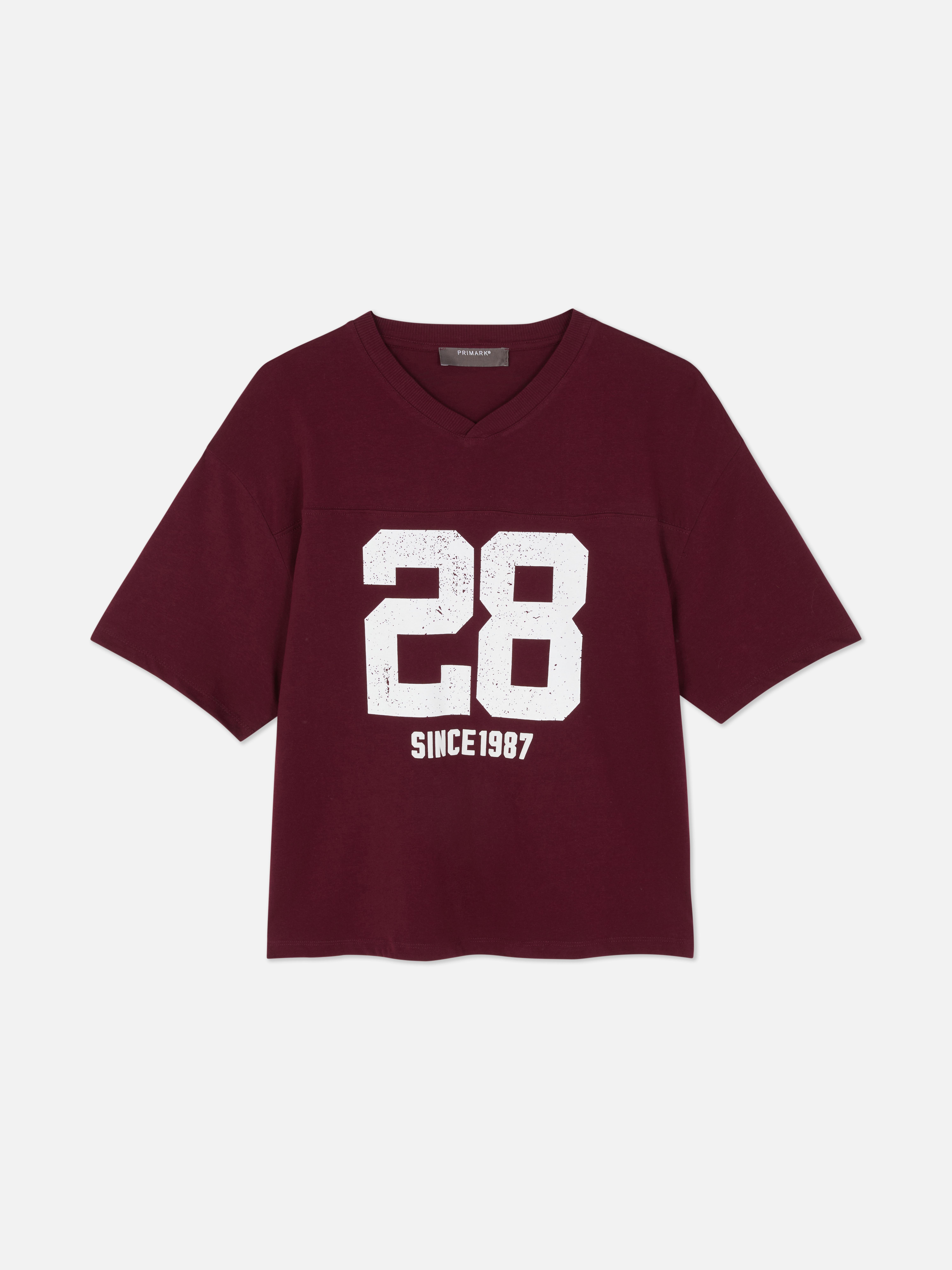 Oversized T-shirt in campusstijl