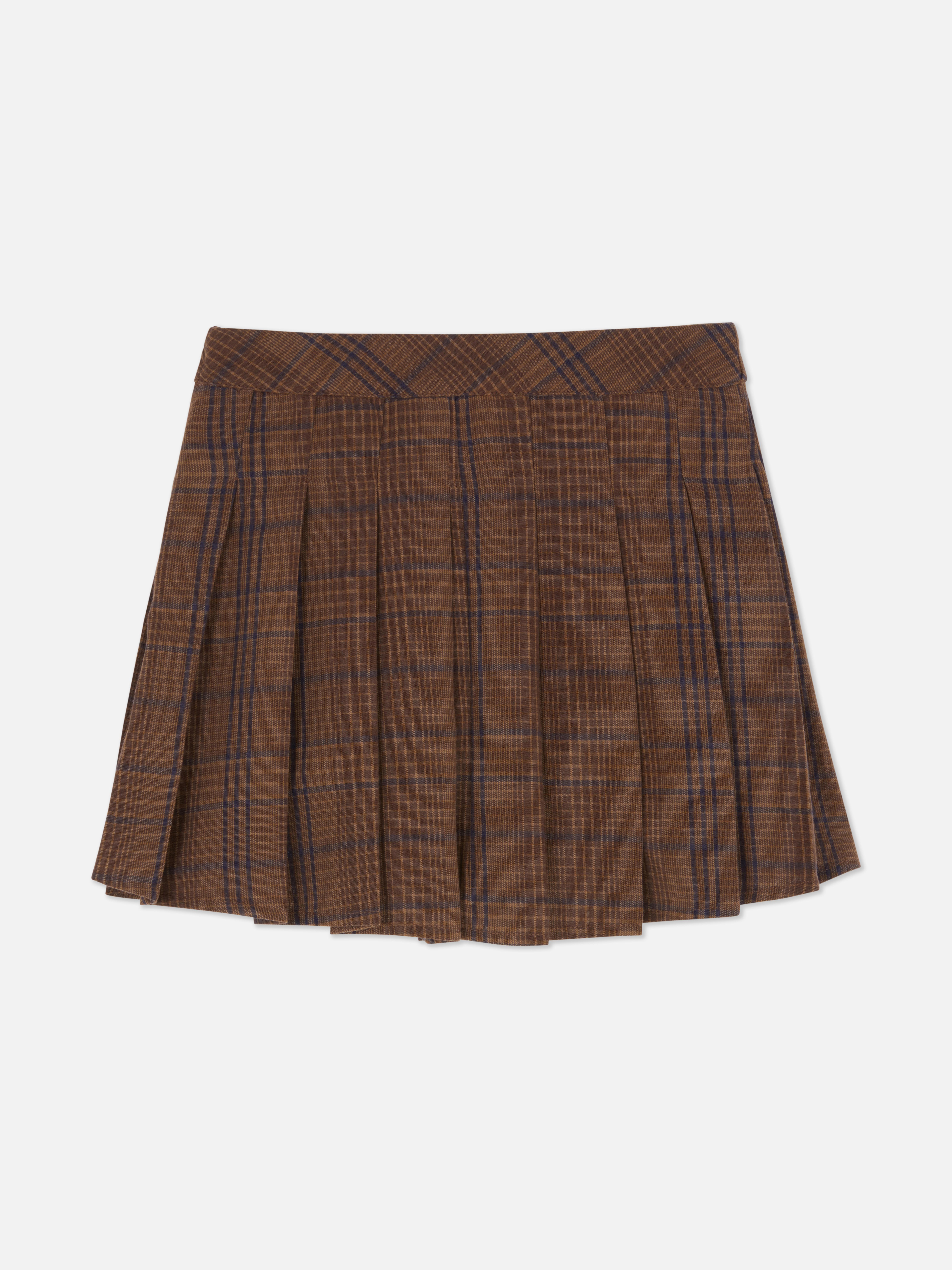 7-15yrs | Pleated Check Skirt