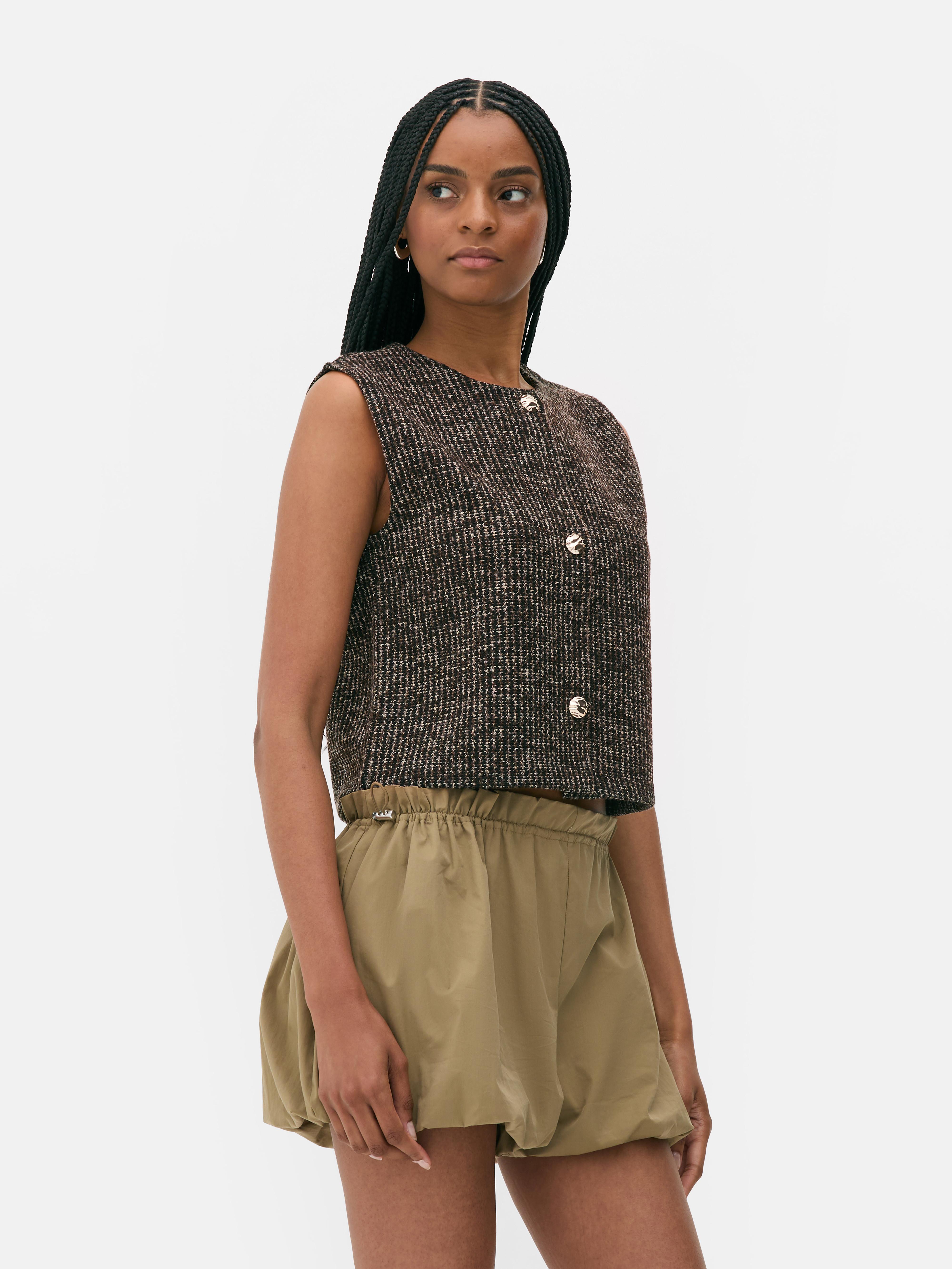 Gilet screziato con bottoni