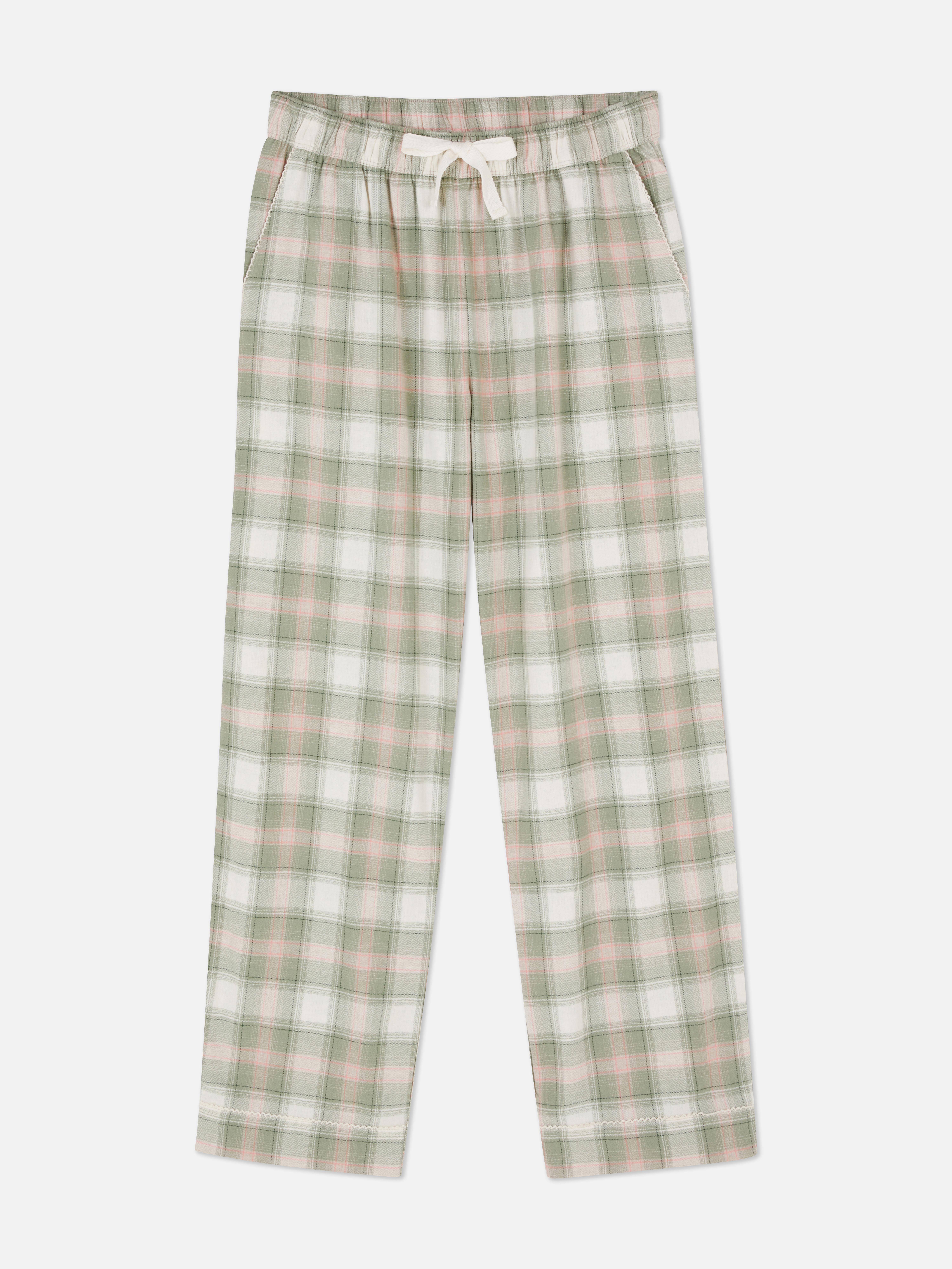 Bas de pyjama en flanelle à cordon de serrage