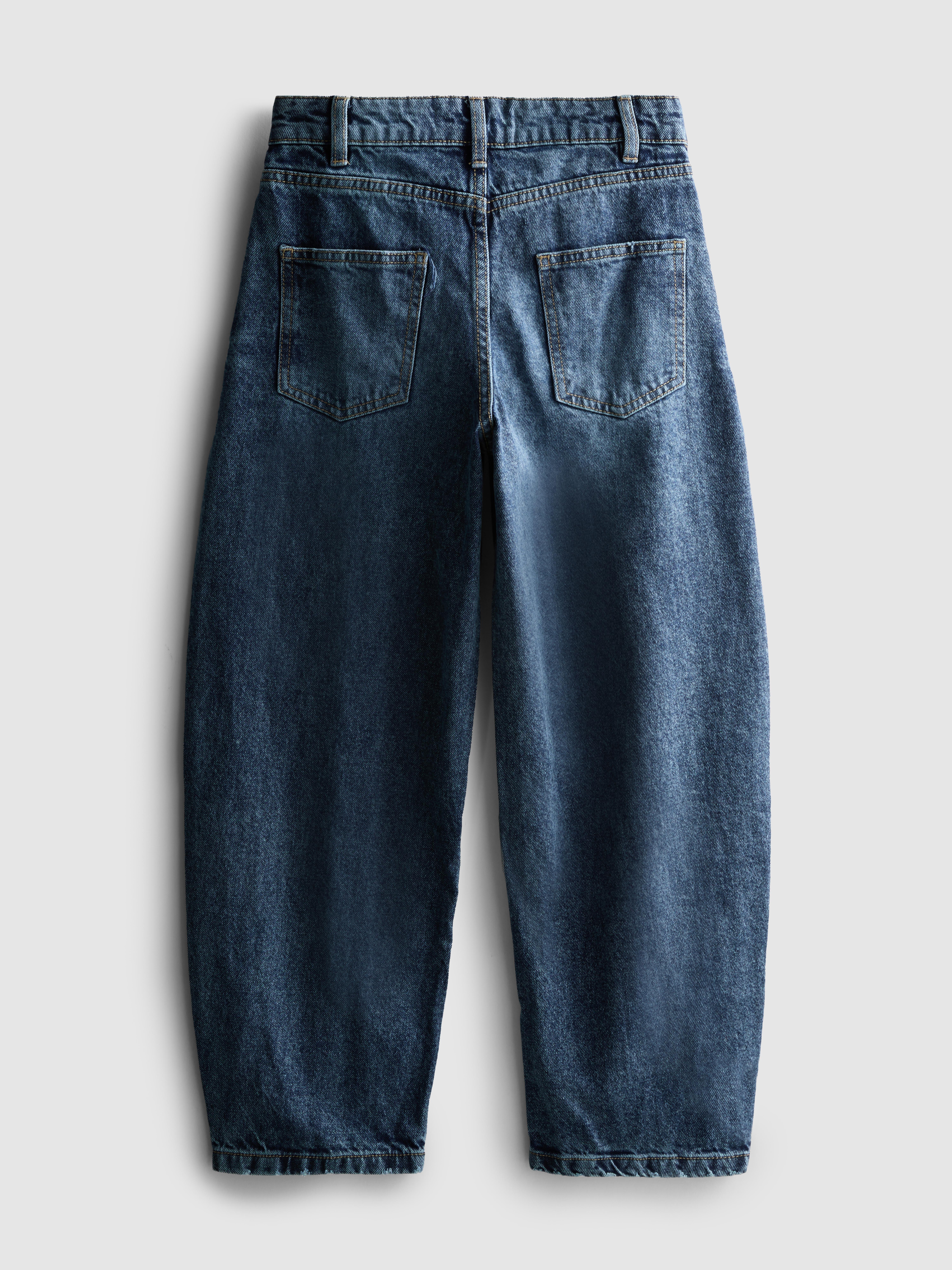 7-15yrs | Seam Detail Barrel Leg Jeans