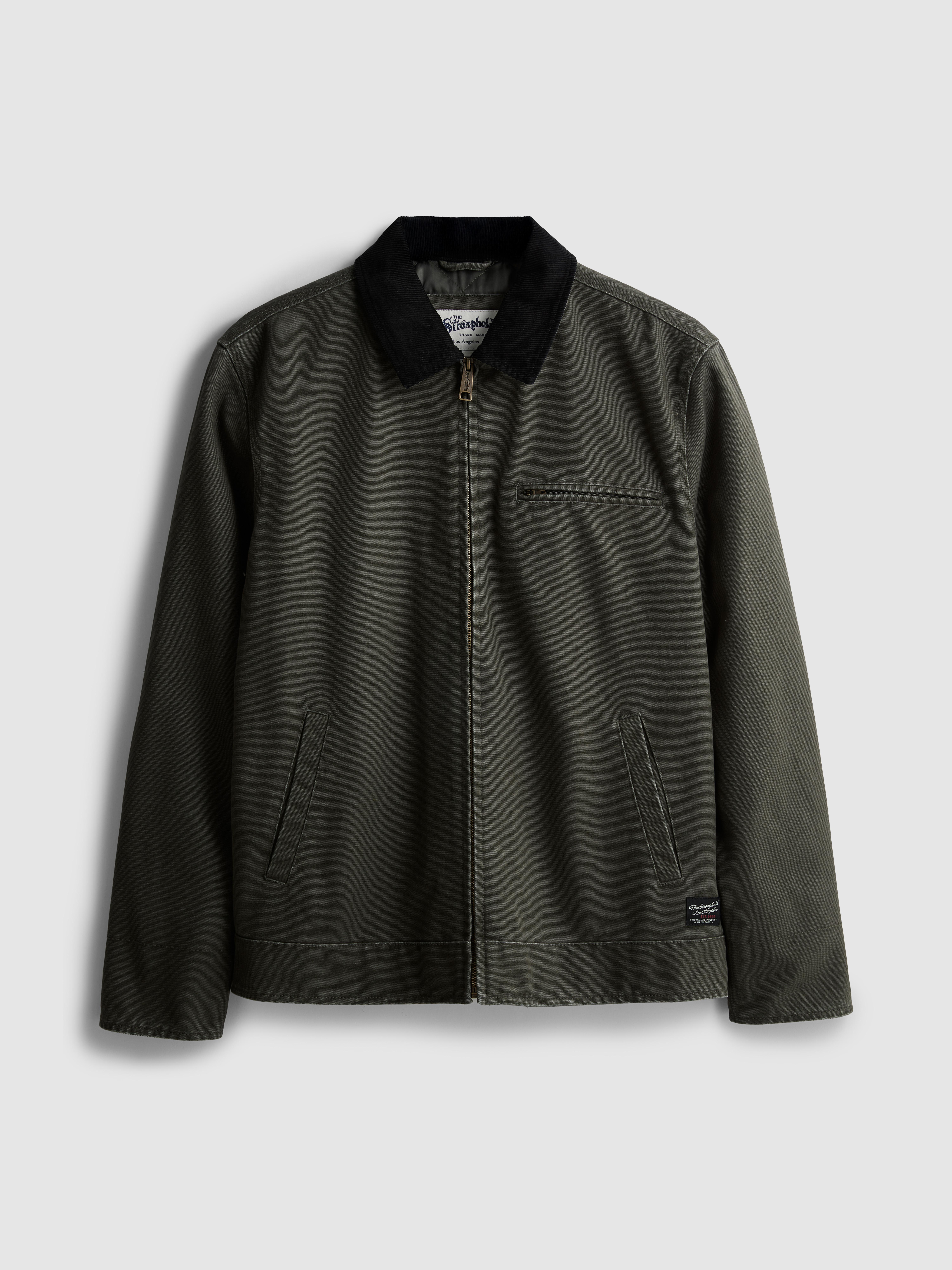 The Stronghold Zip-Up Canvas Jacket Khaki