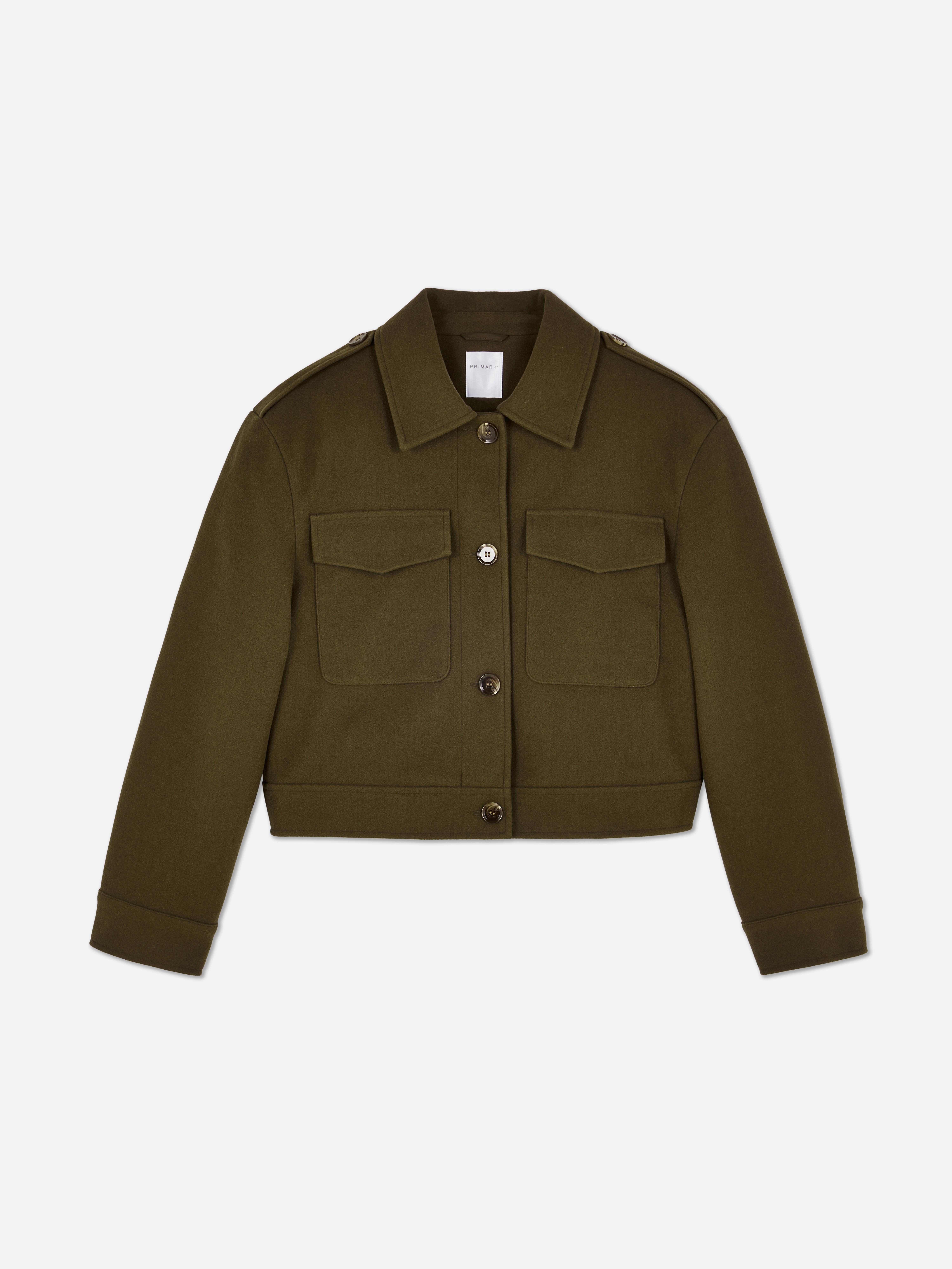 Cropped Boxy Utility Jacket