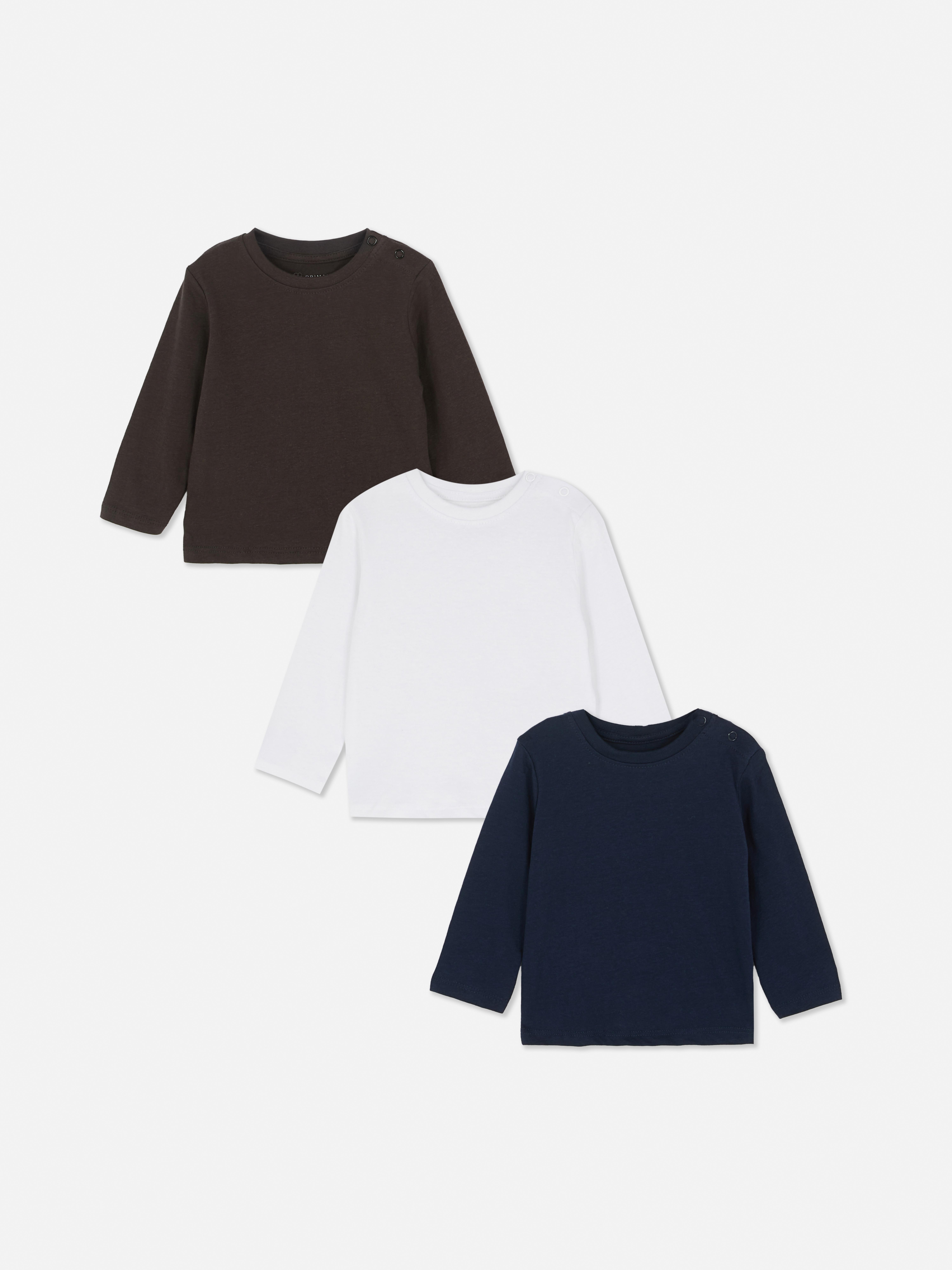0–36 mois | Lot de 3 t-shirts à manches longues