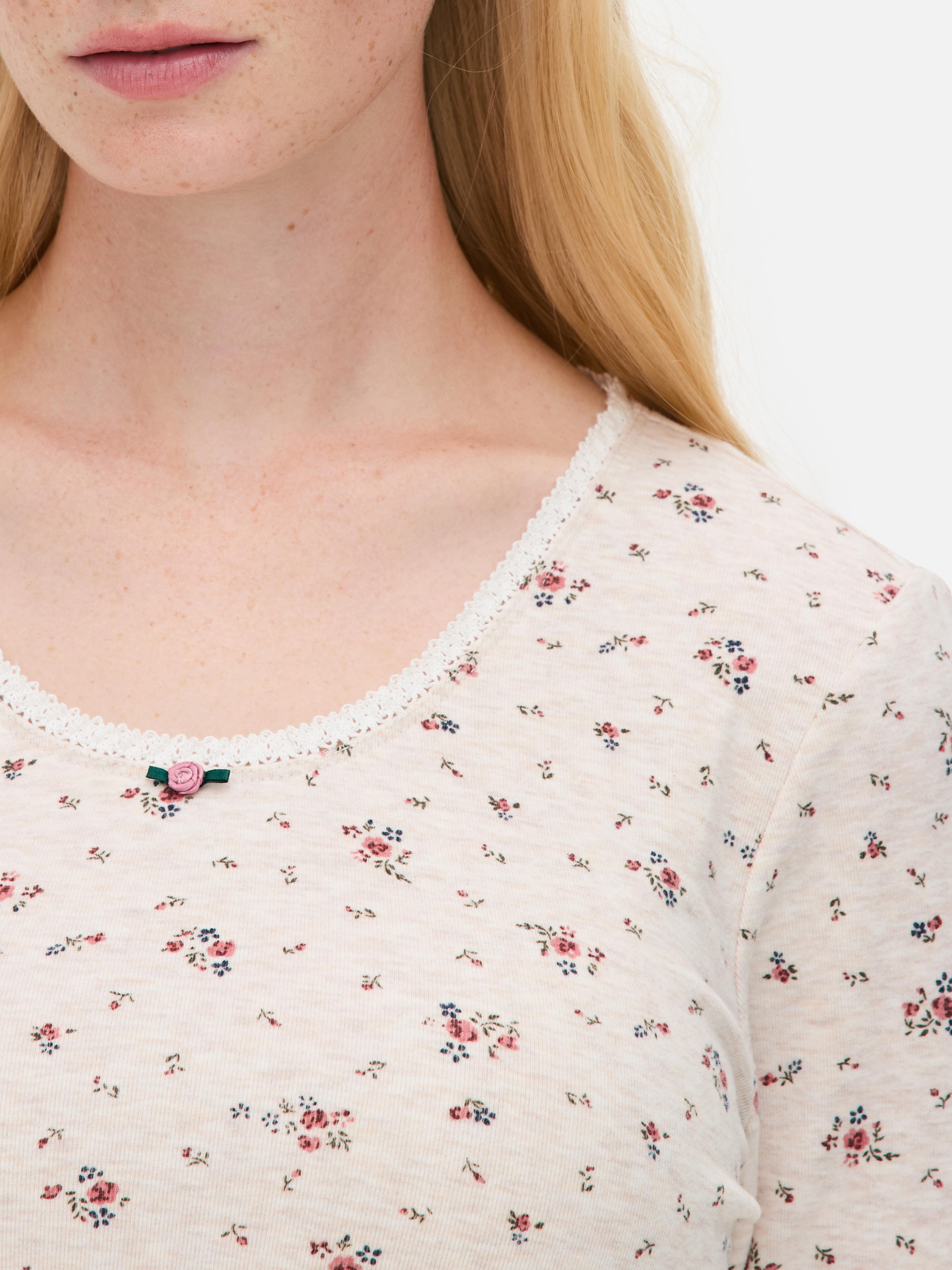 Ditsy Floral Long Sleeve Pyjama Top