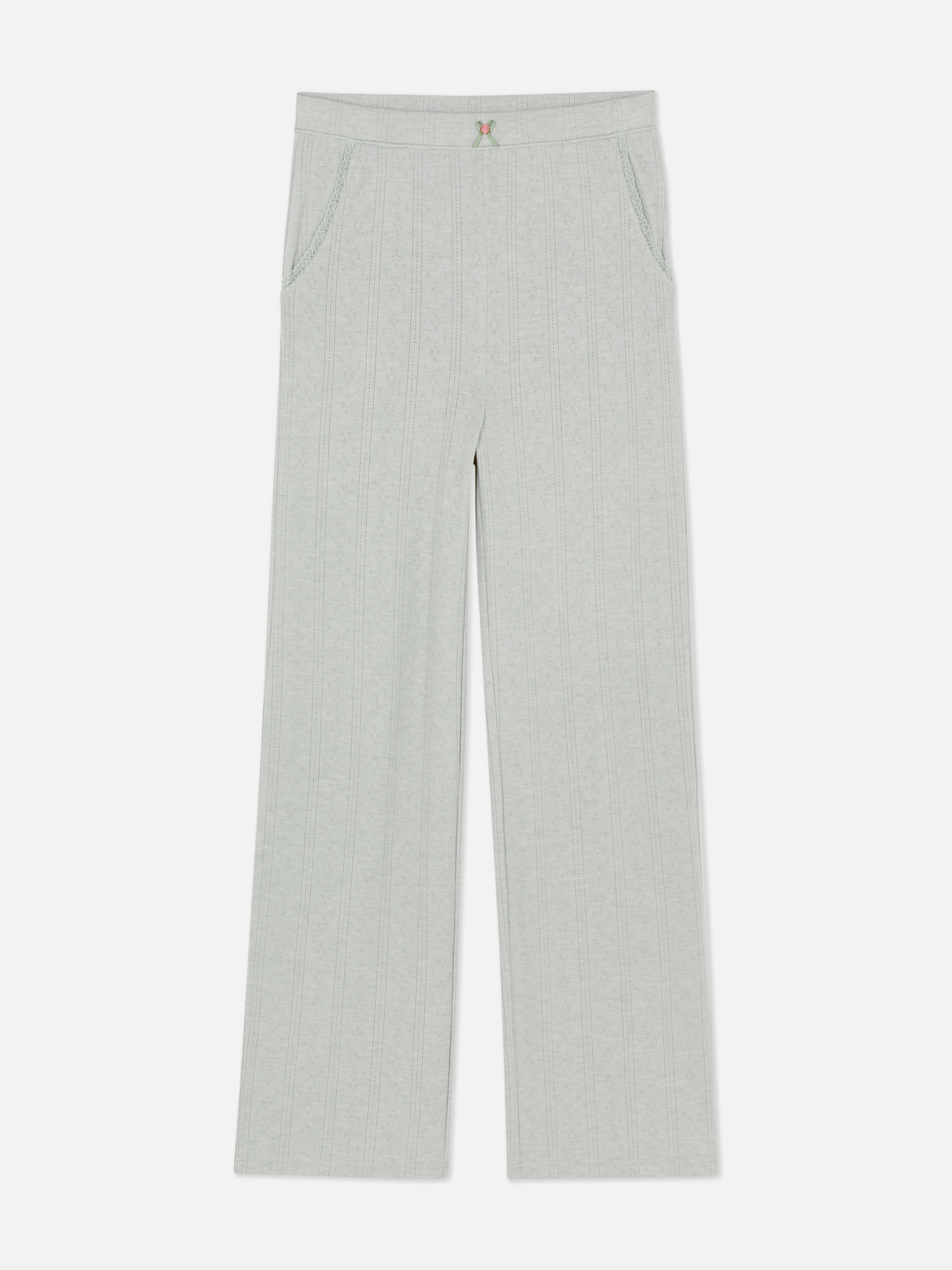 Pointelle Wide Leg Pyjama Bottoms