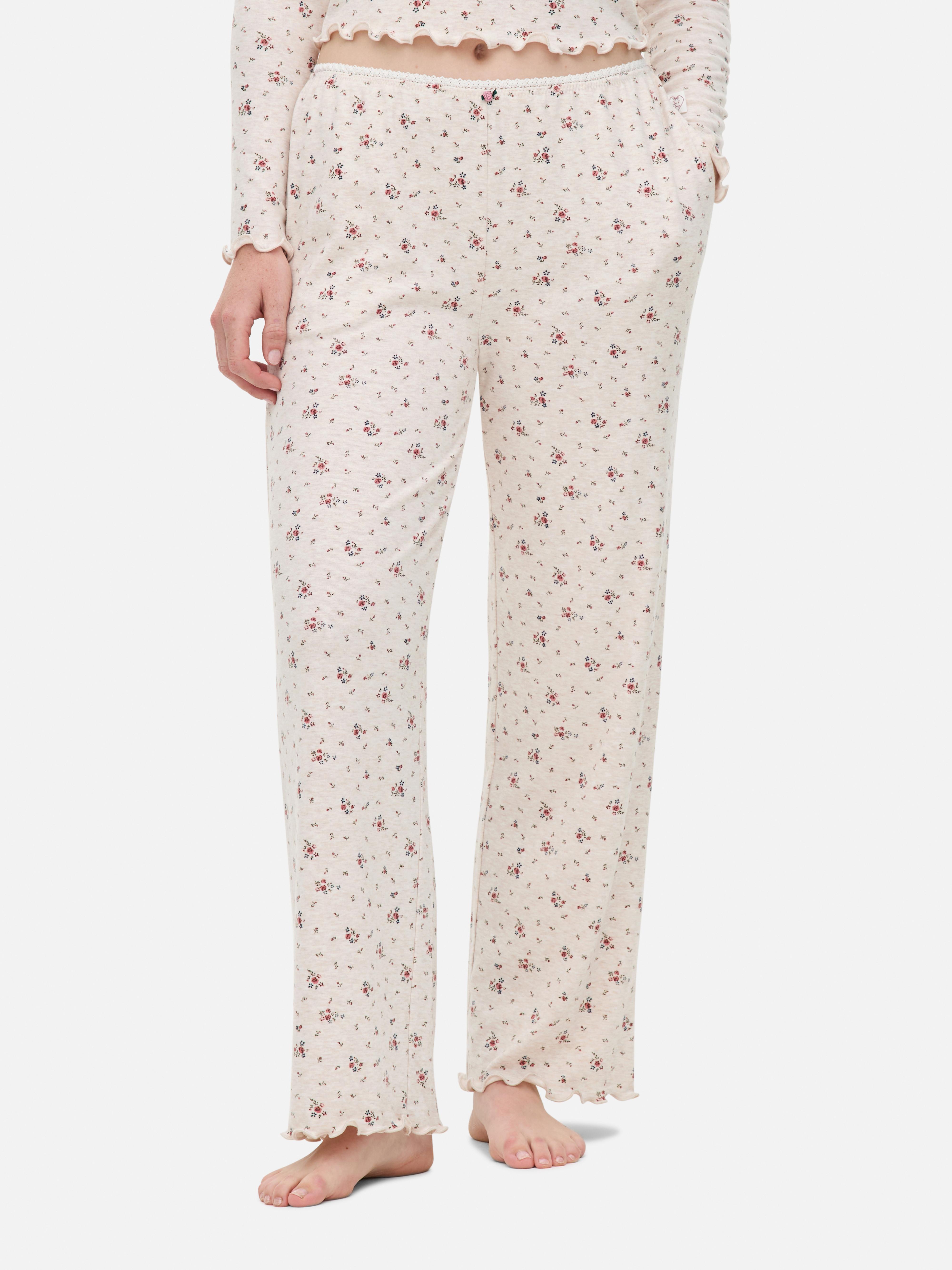Ditsy Floral Wide Leg Pajama Bottoms