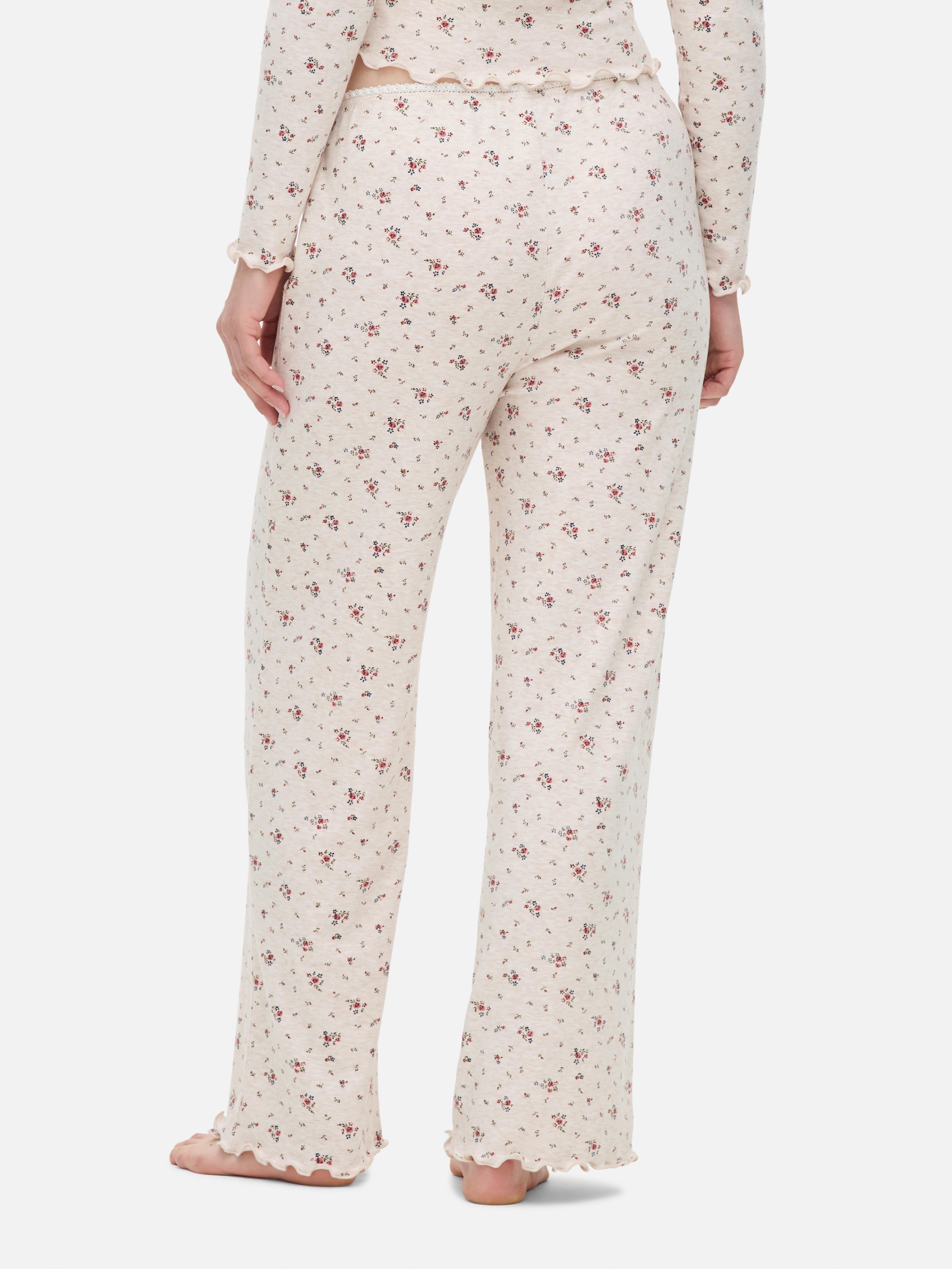 Ditsy Floral Wide Leg Pajama Bottoms