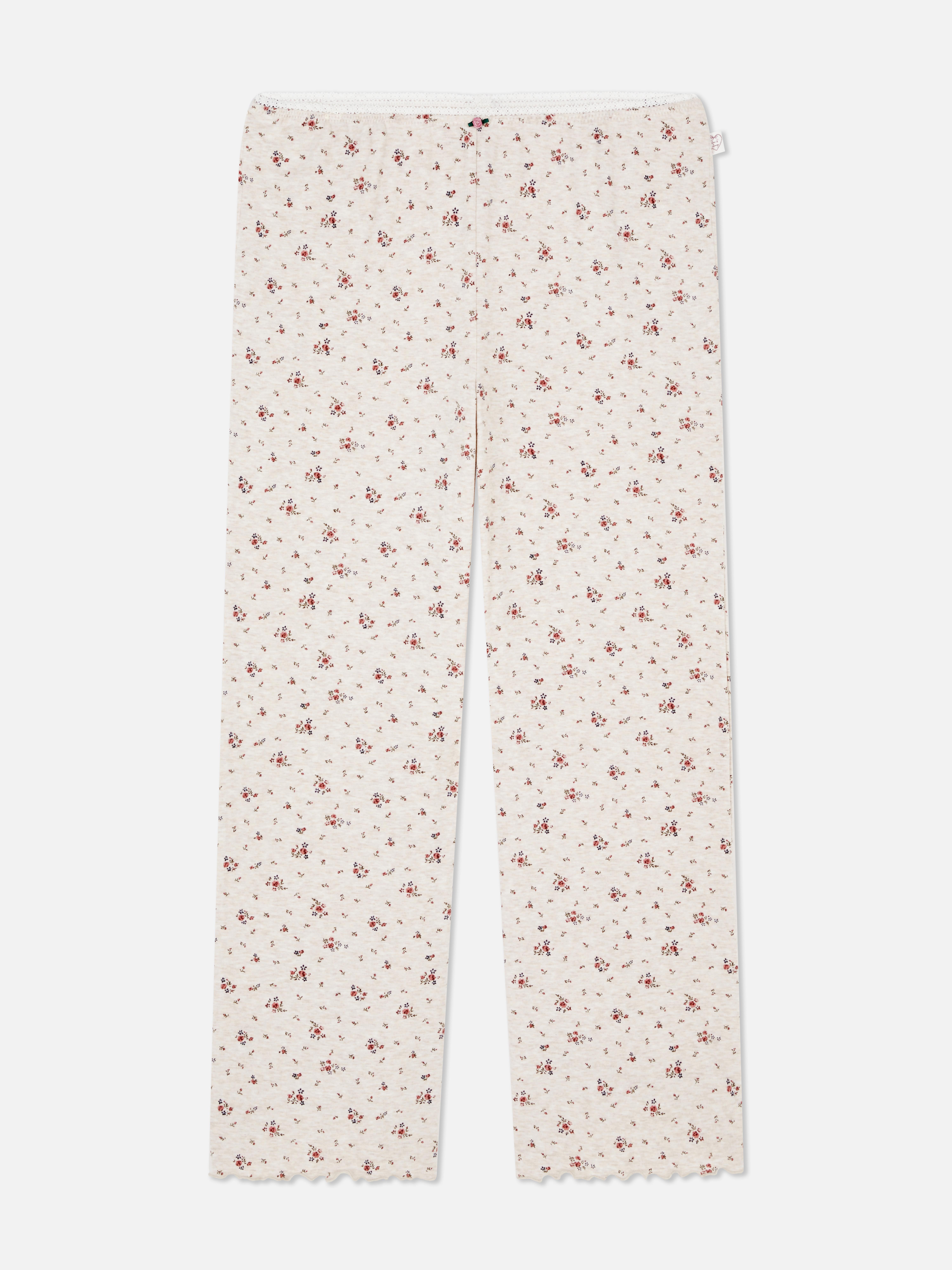 Ditsy Floral Wide Leg Pajama Bottoms