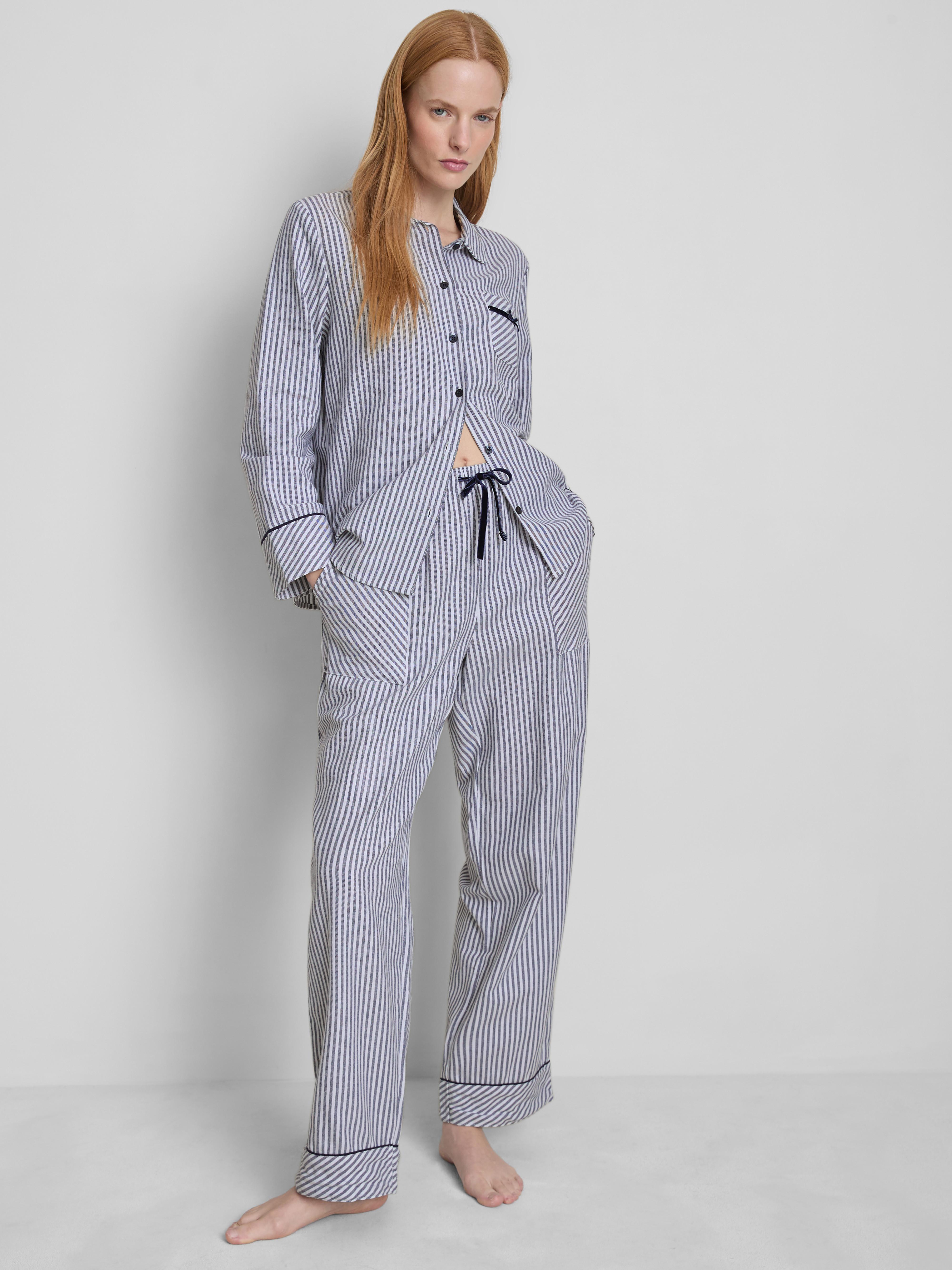 Striped Bow Detail Pajama Pants