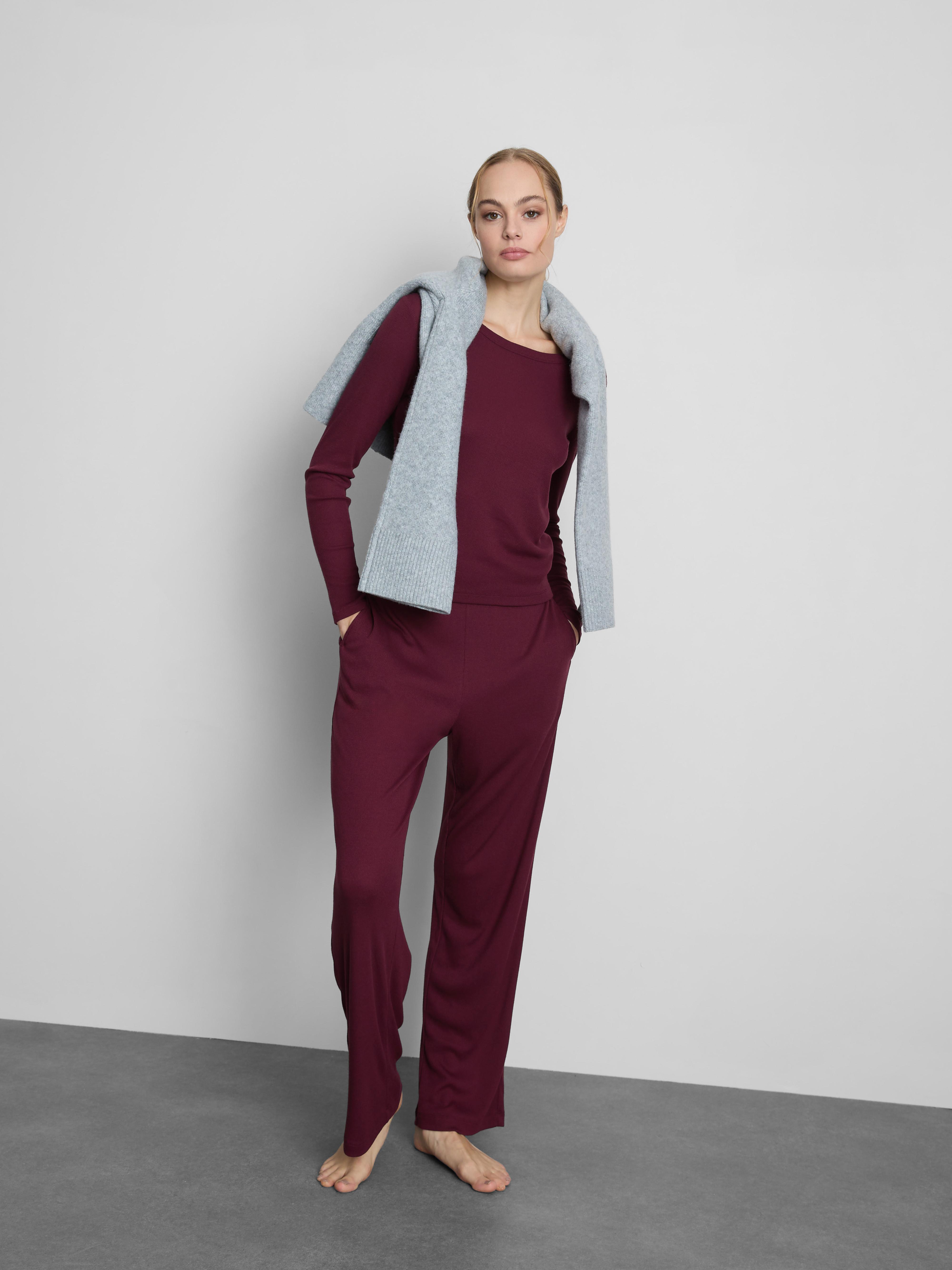 Ribbed Jersey Long Pyjamas