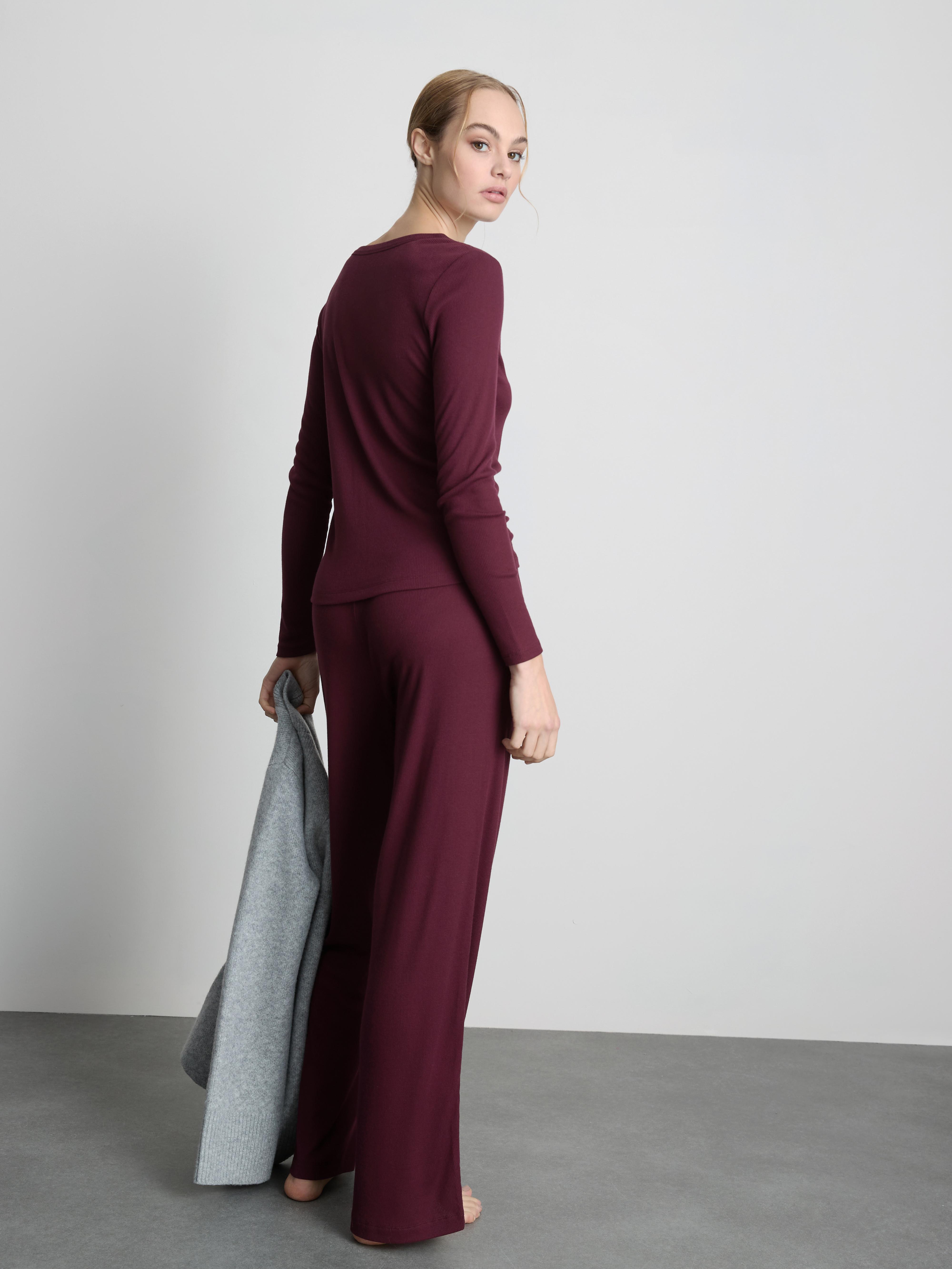 Ribbed Jersey Long Pyjamas