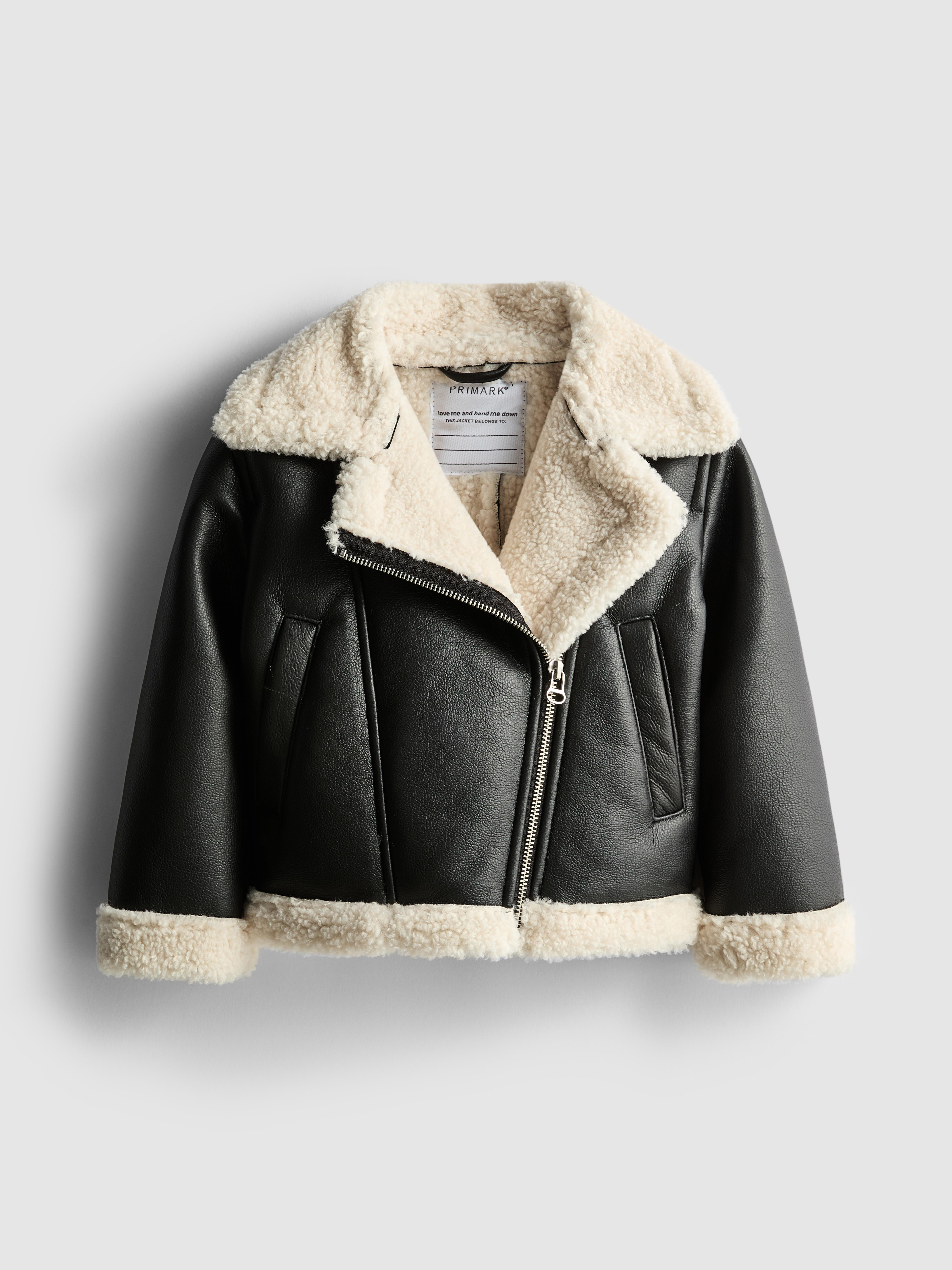 1.5-8yrs | Borg Trim Biker Jacket