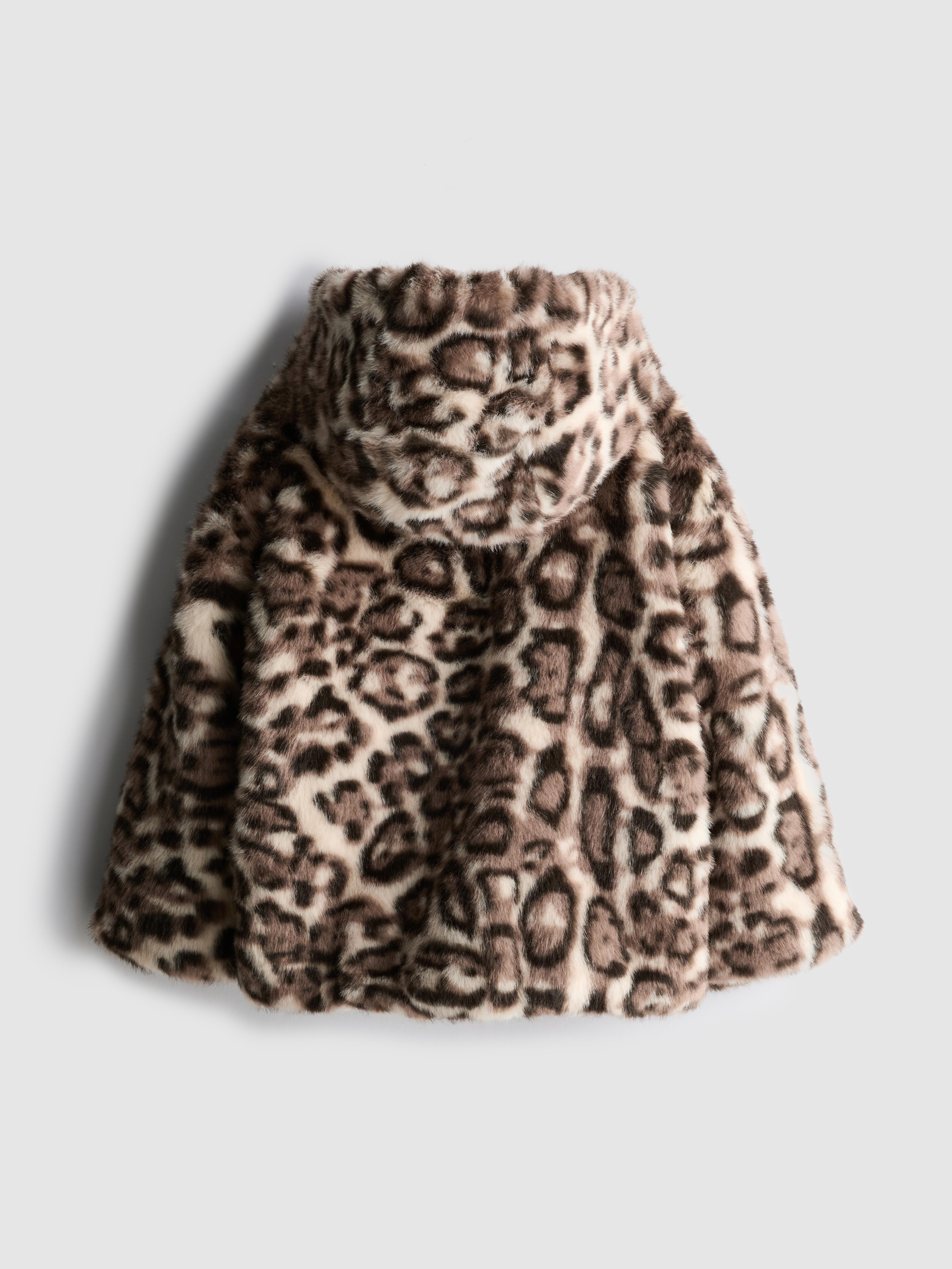 1.5-8yrs | Animal Print Faux Fur Jacket