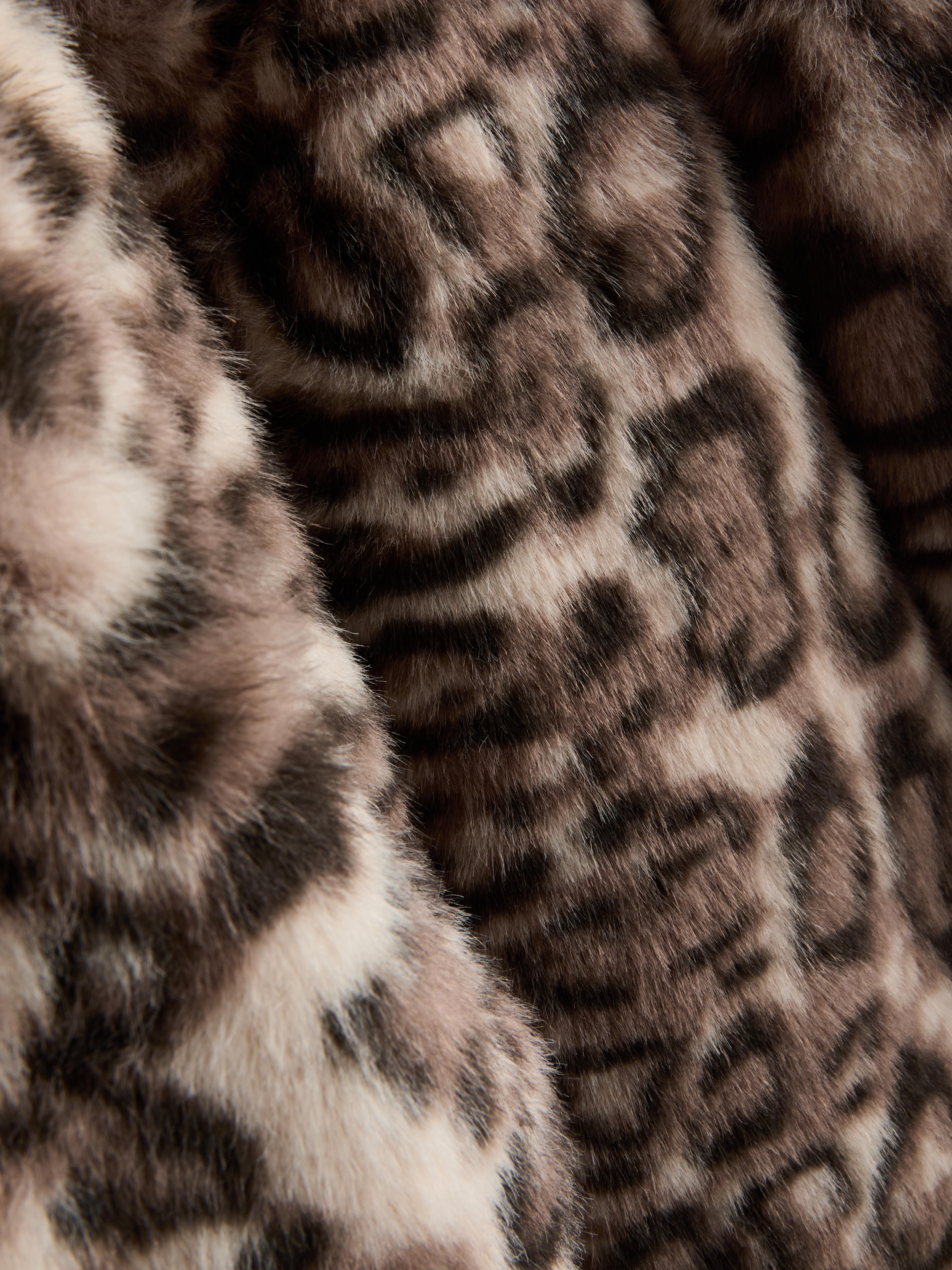 1.5-8yrs | Animal Print Faux Fur Jacket