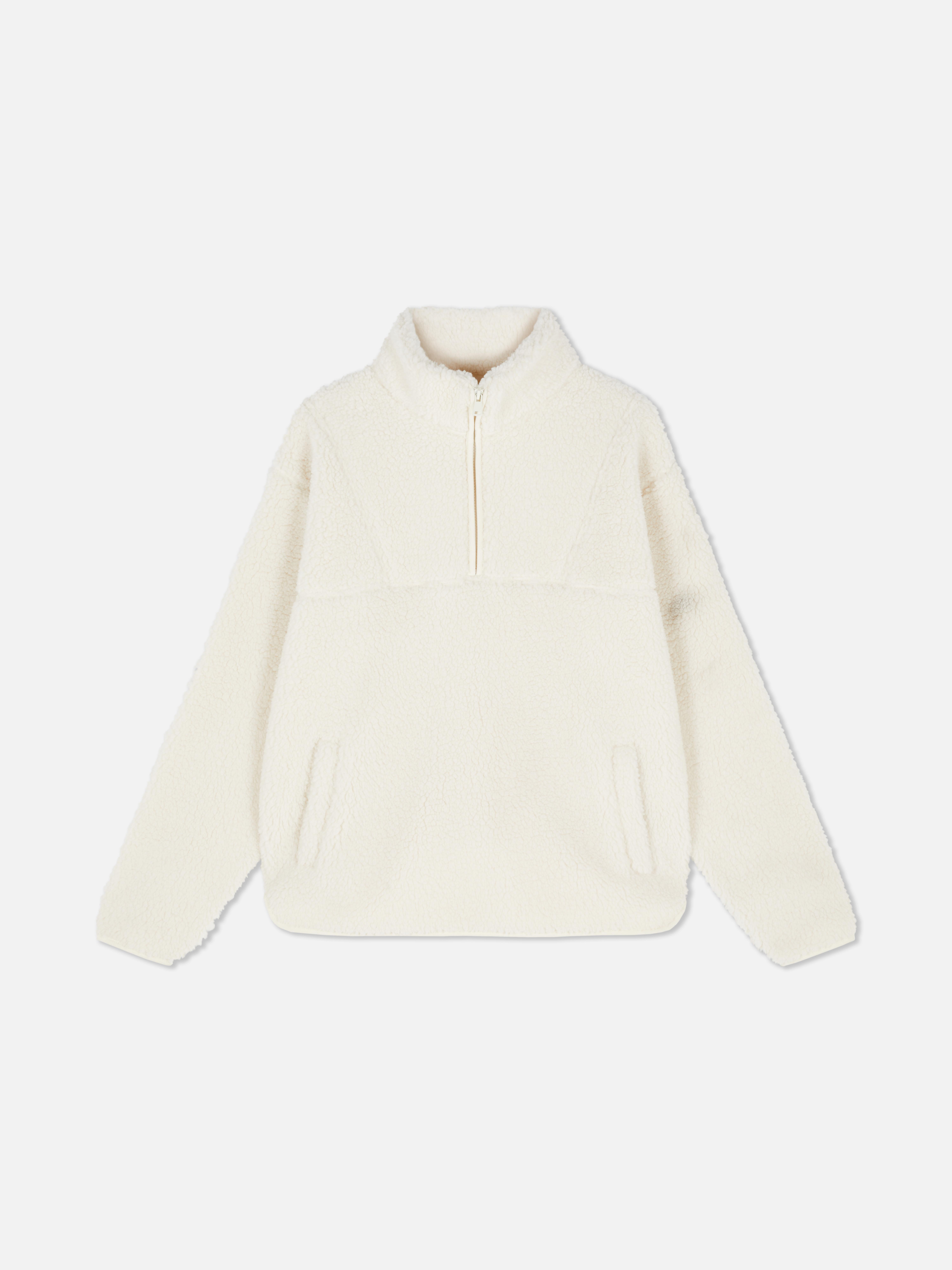 Funnel Neck Borg Lounge Sweatshirt