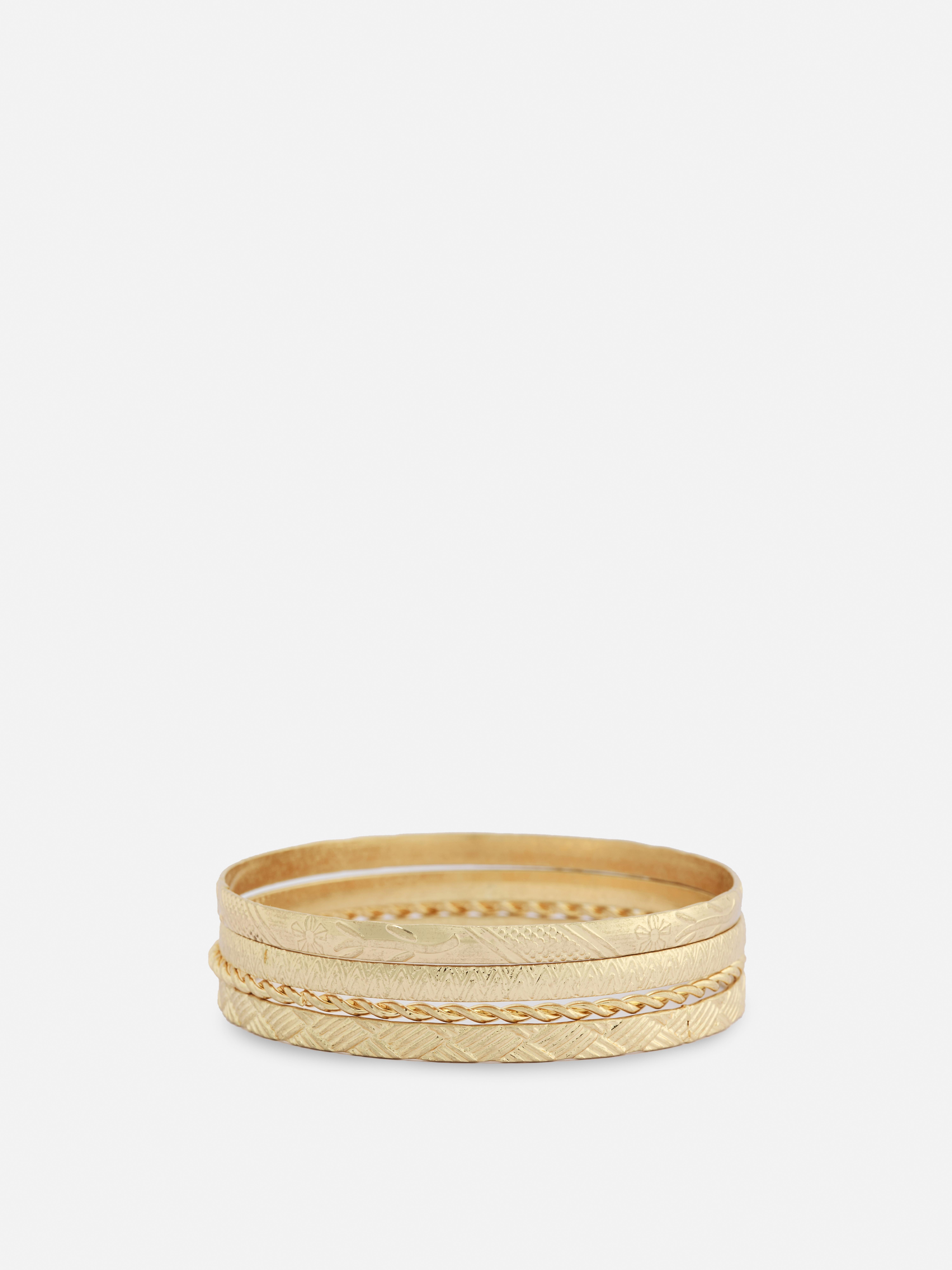 Pack 4 pulseiras escovadas Rita Ora
